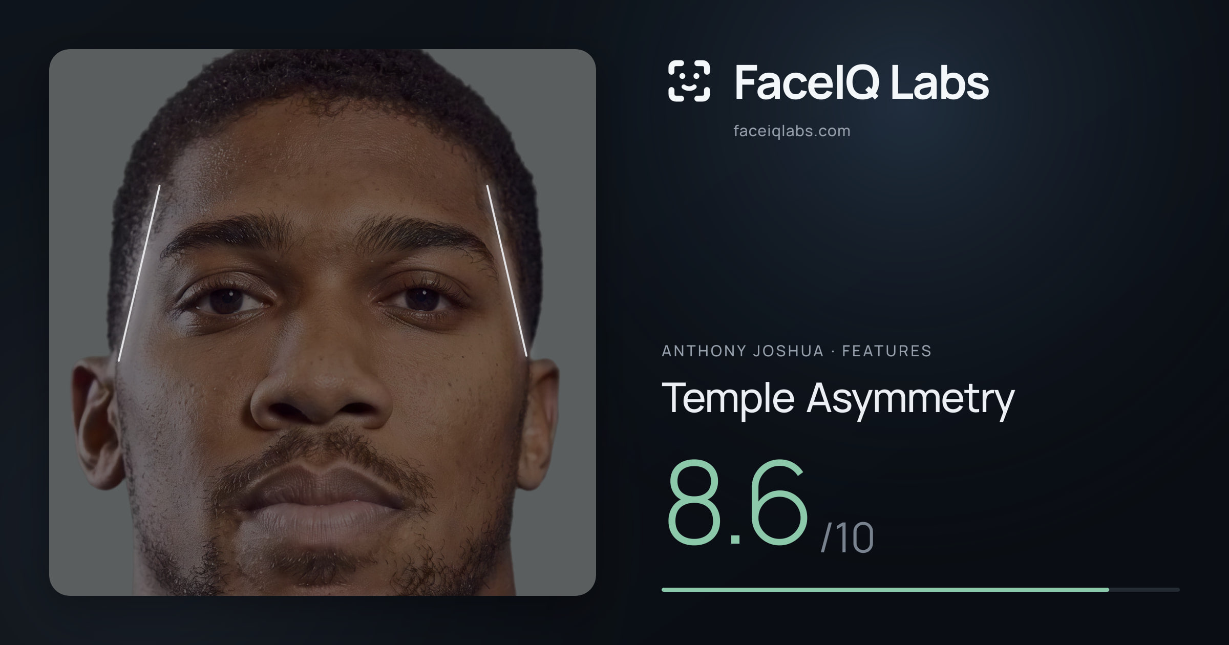 Anthony Joshua Temple Asymmetry: 8.6/10, drawn on the photo