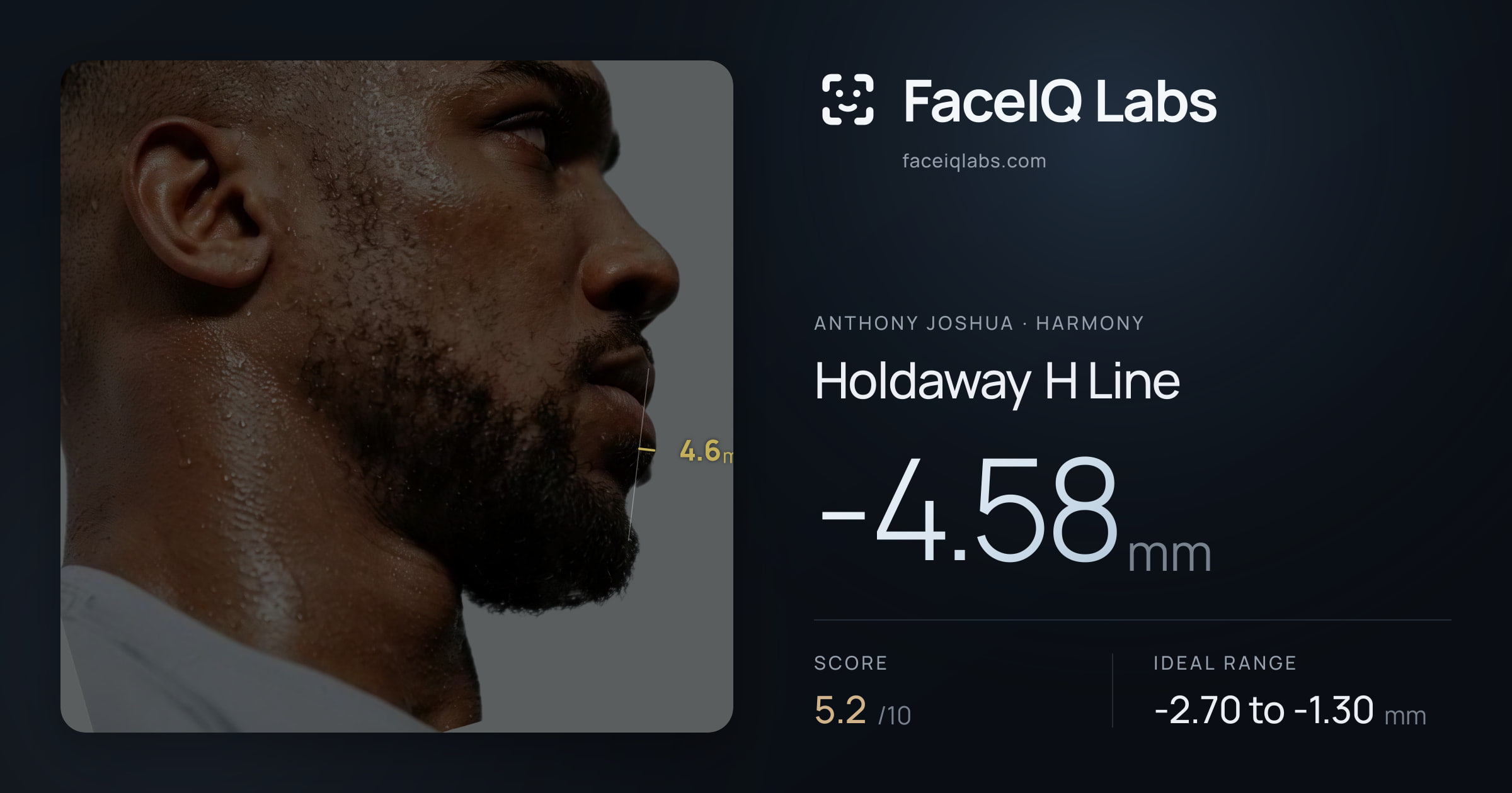 Anthony Joshua Holdaway H Line: -4.58mm, drawn on the photo