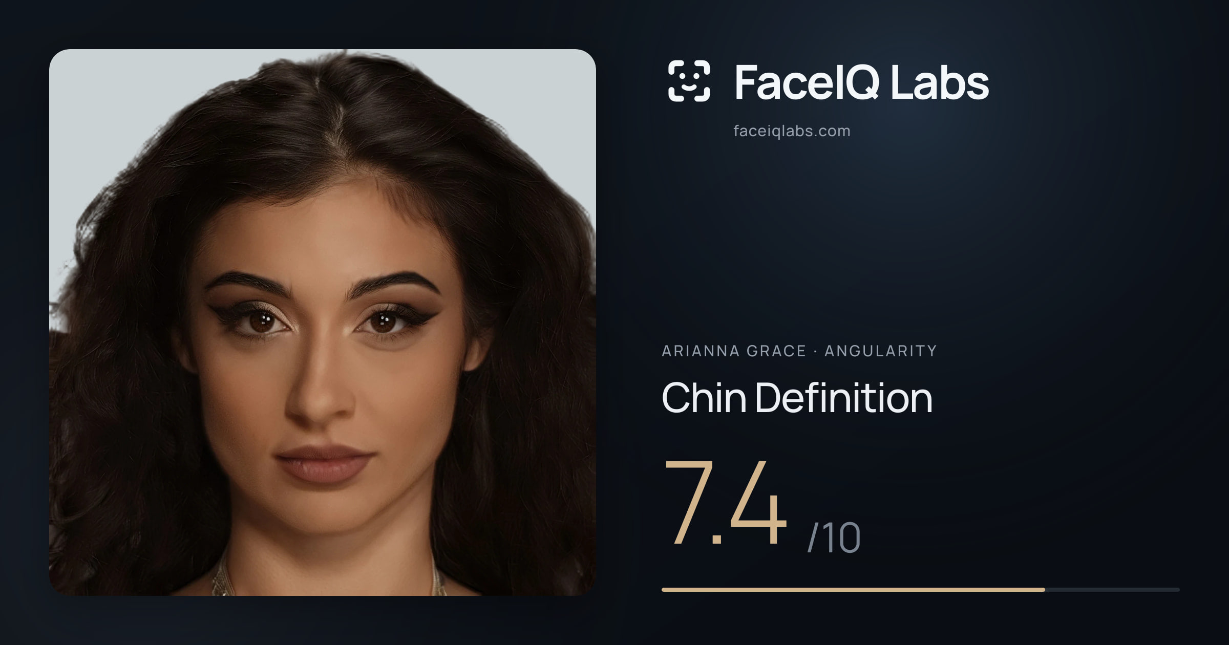 Arianna Grace Chin Definition: 7.4/10, drawn on the photo