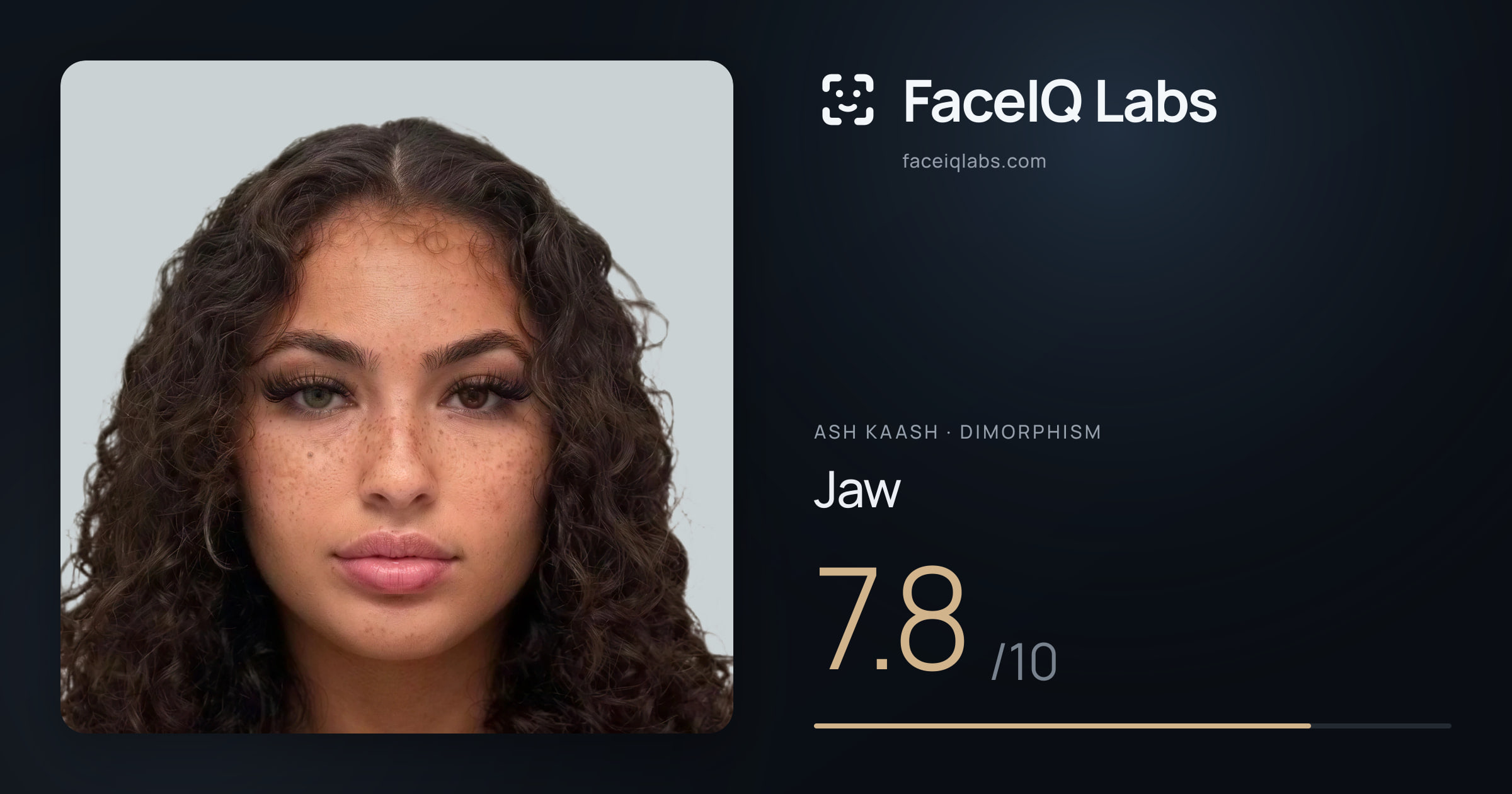 Ash Kaash Jaw: 7.8/10, drawn on the photo