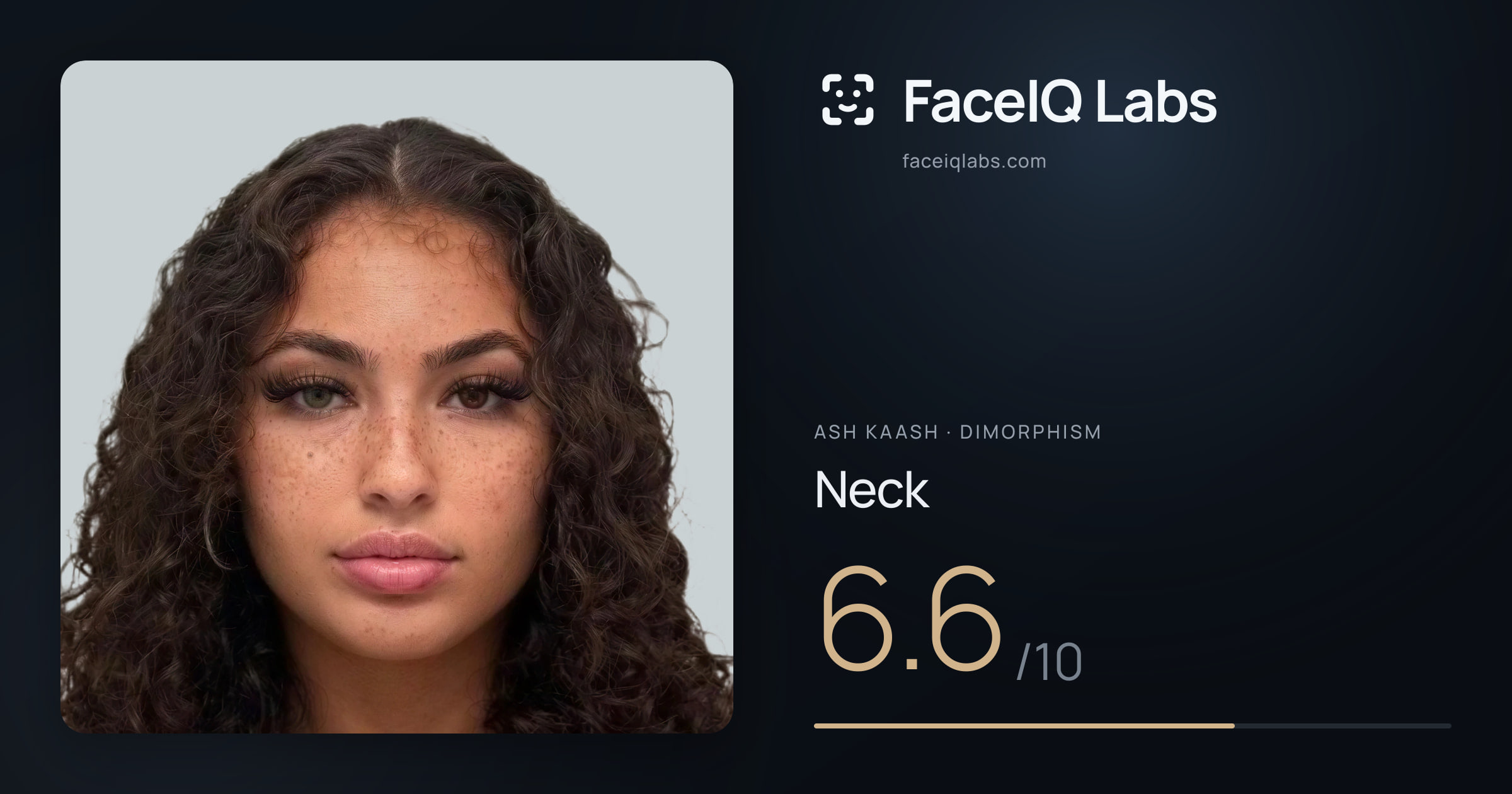 Ash Kaash Neck: 6.6/10, drawn on the photo