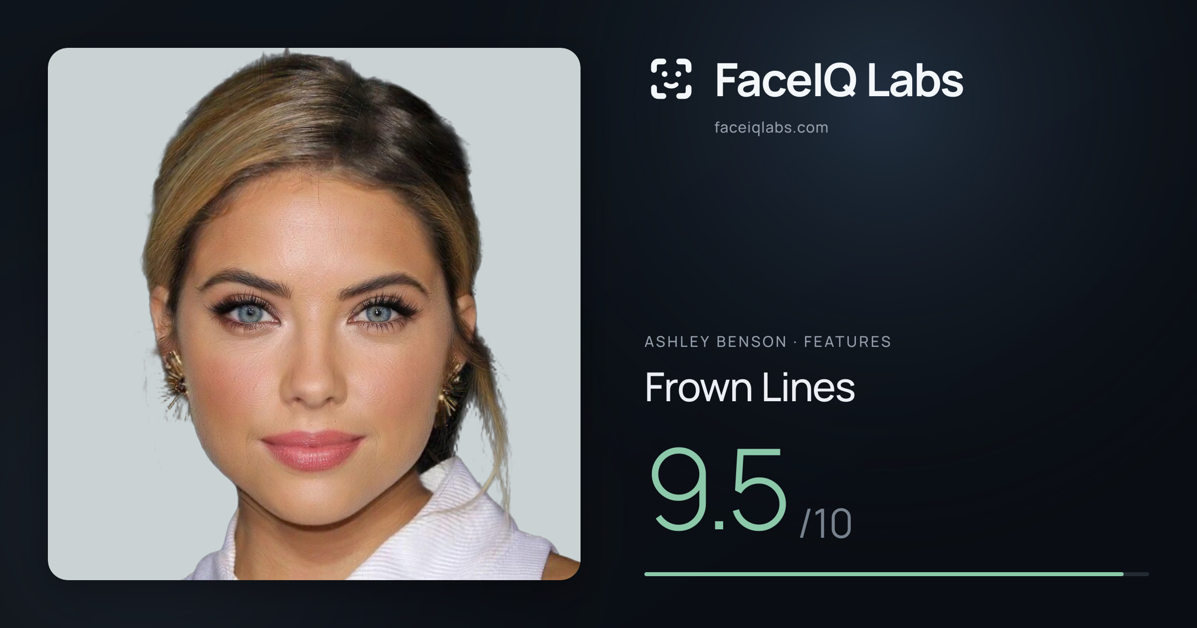 Ashley Benson Frown Lines: 9.5/10, drawn on the photo