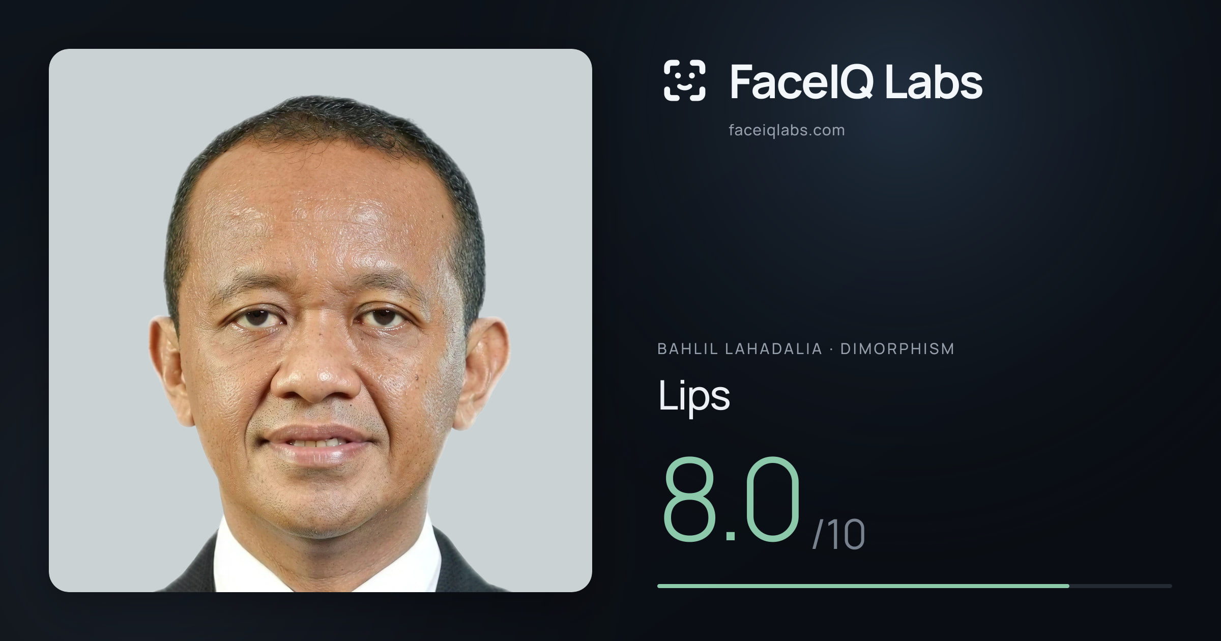Bahlil Lahadalia Lips: 8.0/10, drawn on the photo