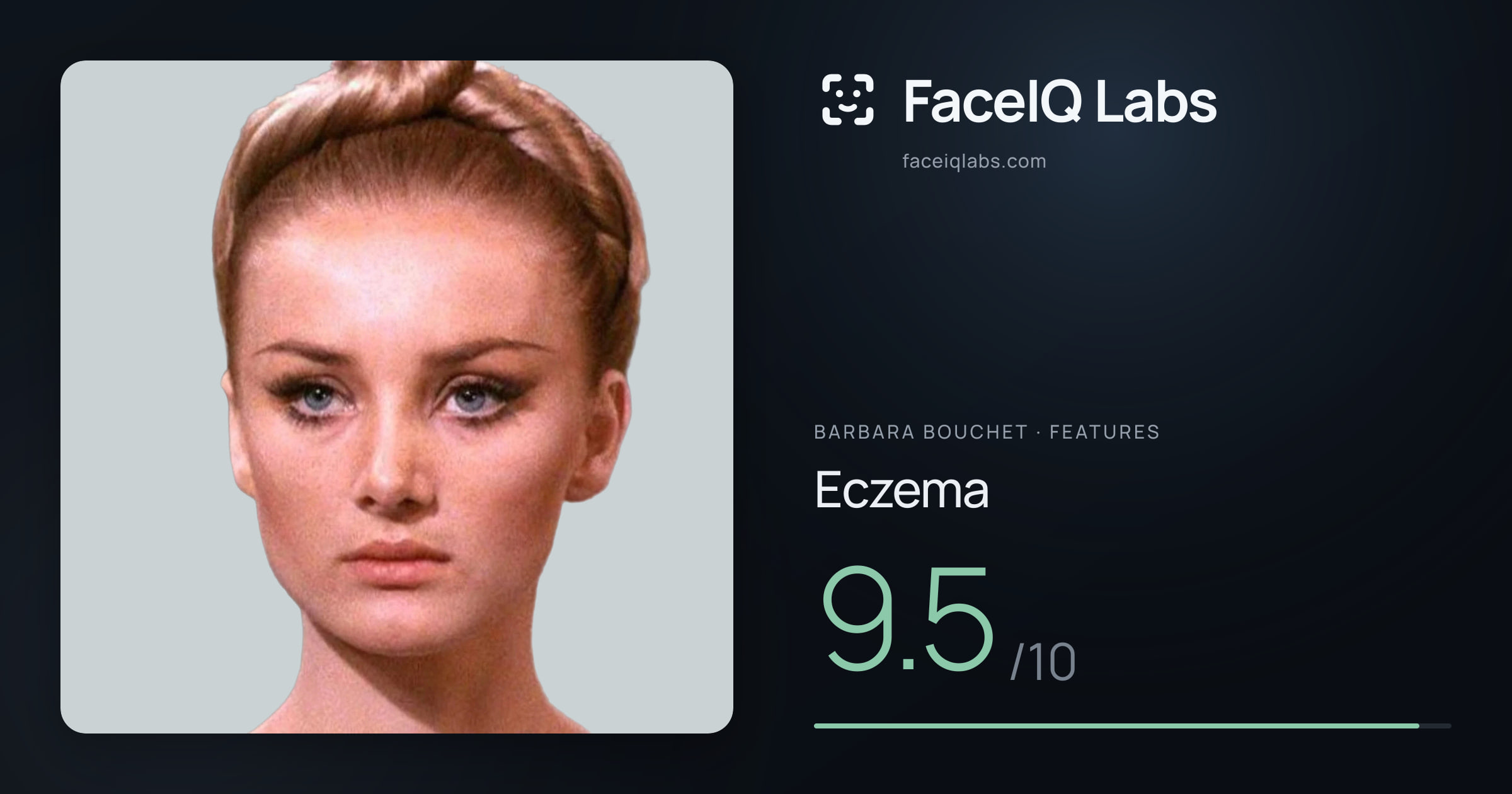 Barbara Bouchet Eczema: 9.5/10, drawn on the photo