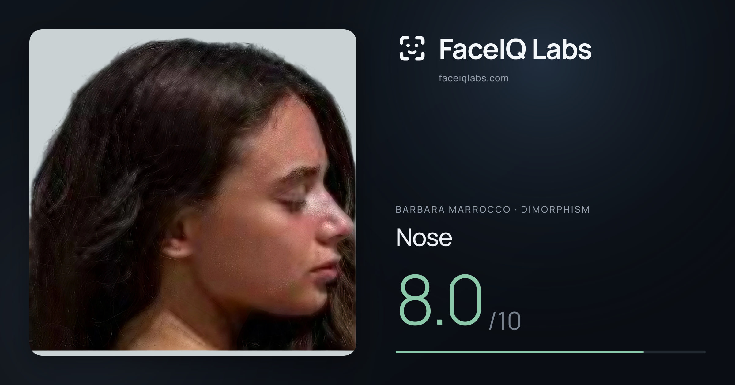 Barbara Marrocco Nose: 8.0/10, drawn on the photo