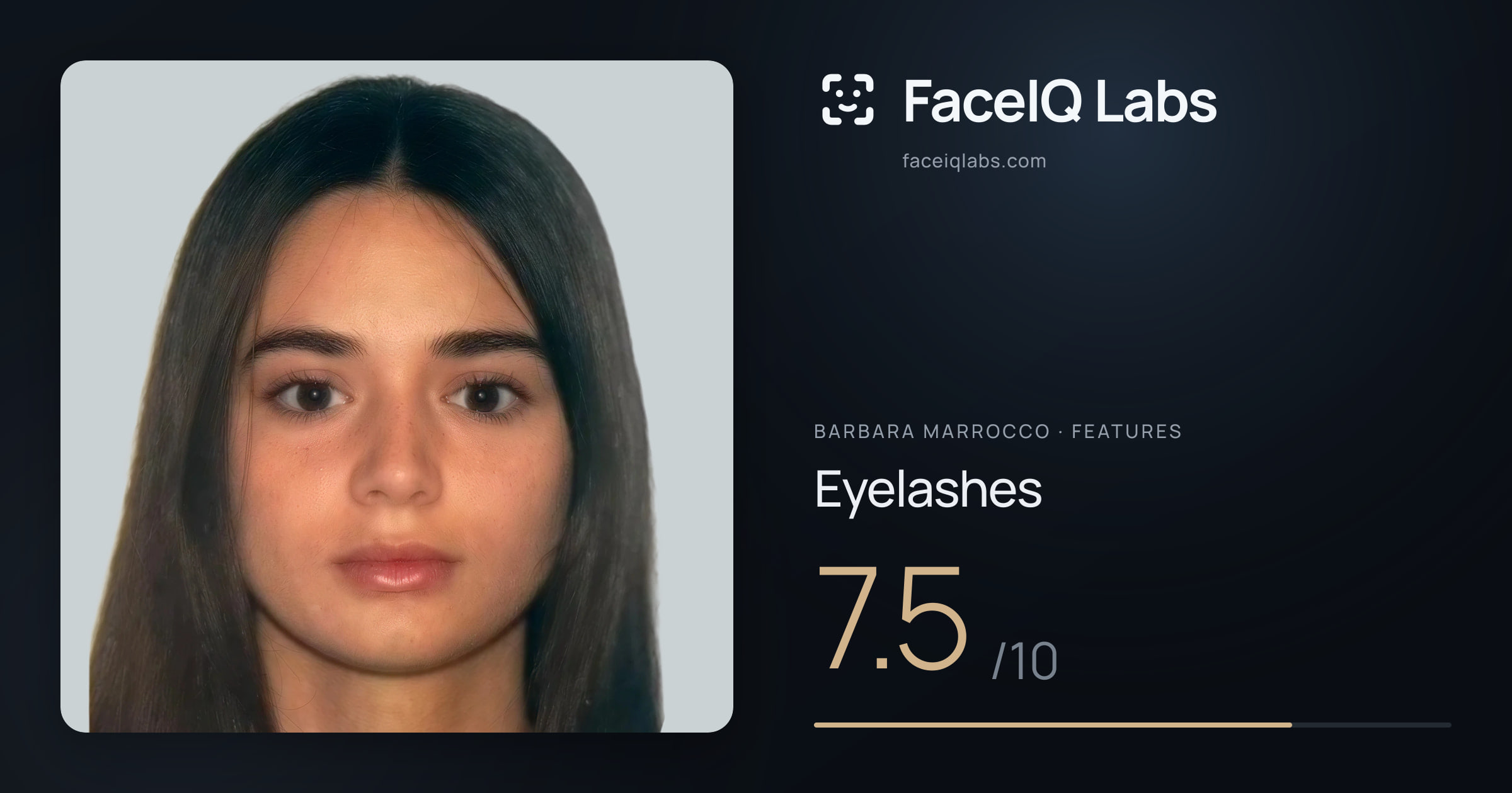 Barbara Marrocco Eyelashes: 7.5/10, drawn on the photo