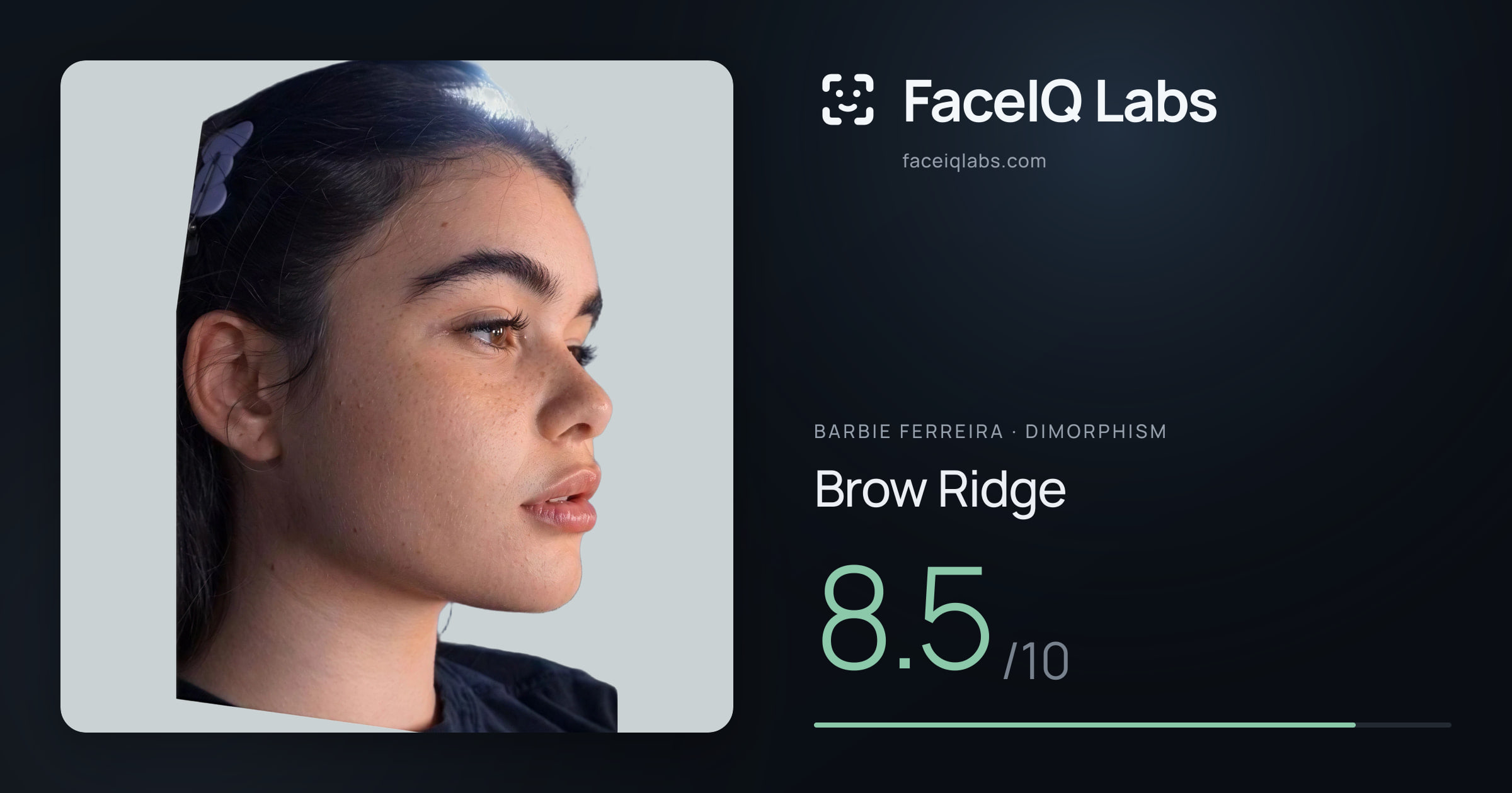 Barbie Ferreira Brow Ridge: 8.5/10, drawn on the photo