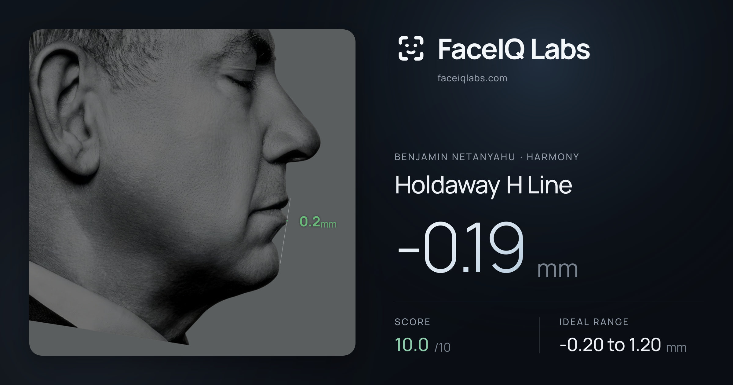 Benjamin Netanyahu Holdaway H Line: -0.19mm, drawn on the photo