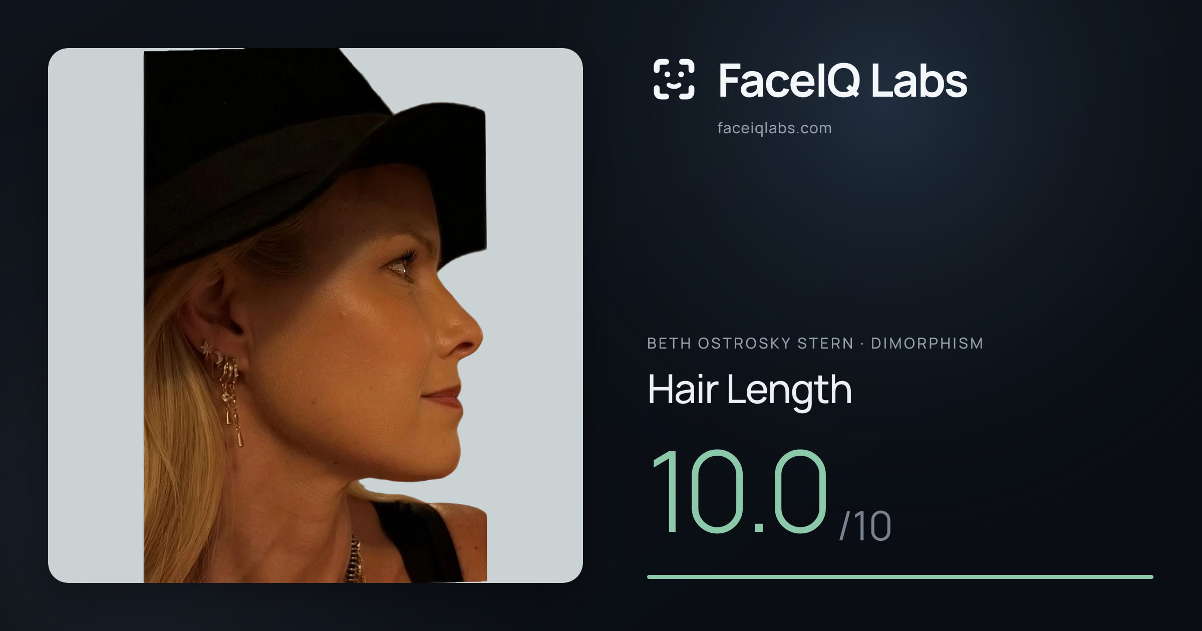 Beth Ostrosky Stern Hair Length: 10.0/10, drawn on the photo