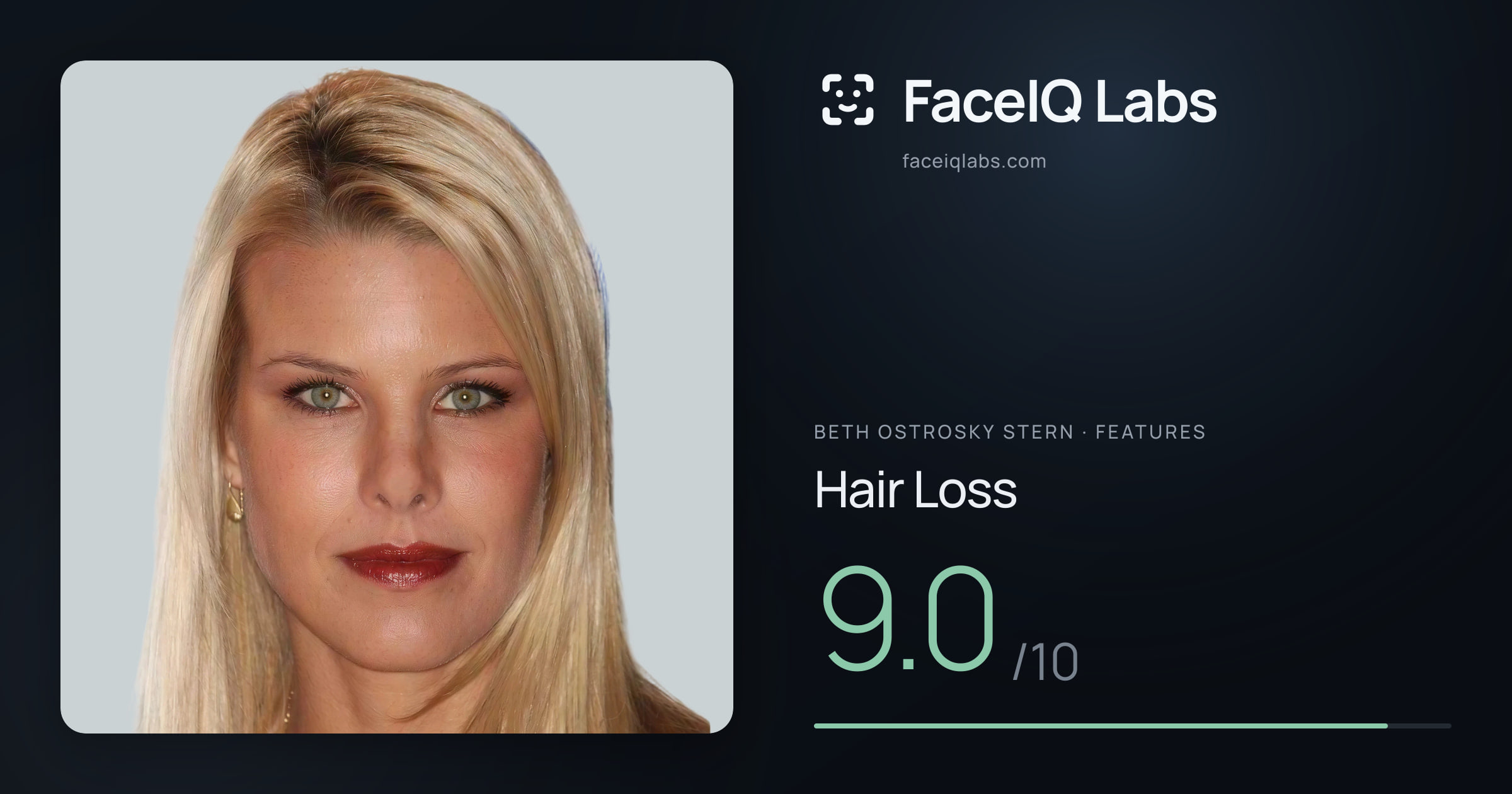 Beth Ostrosky Stern Hair Loss: 9.0/10, drawn on the photo