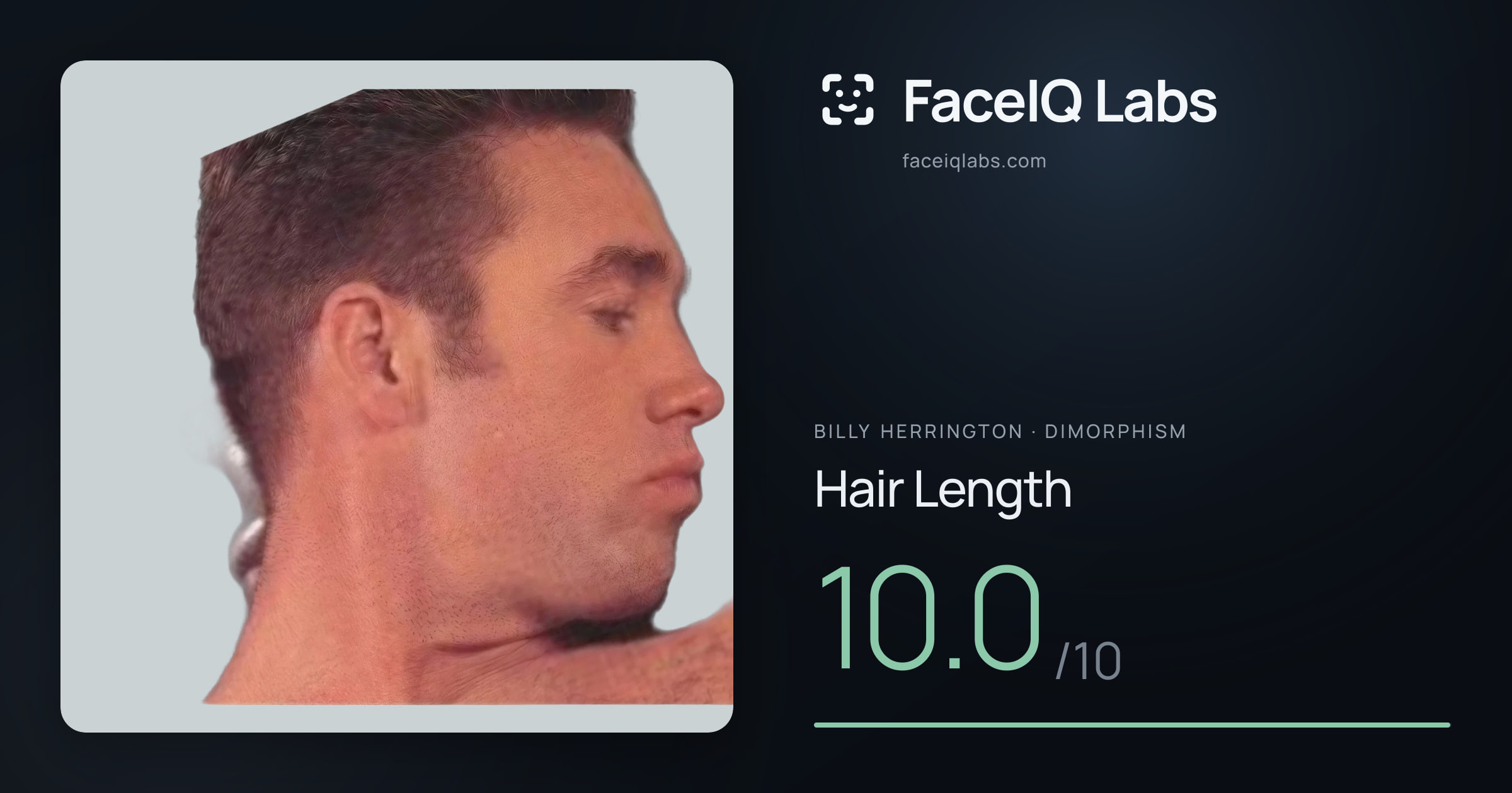 Billy Herrington Hair Length: 10.0/10, drawn on the photo