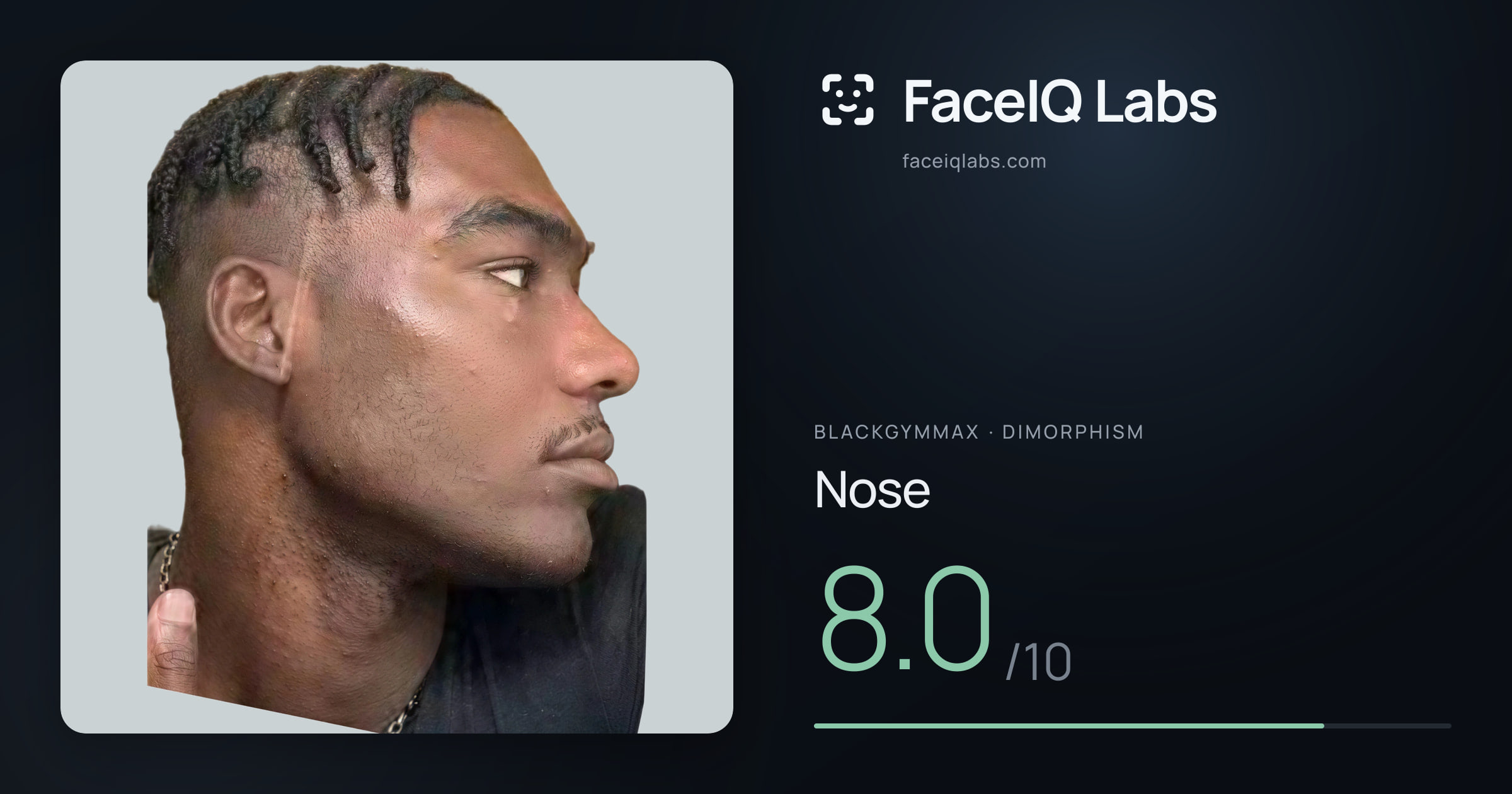 Blackgymmax Nose: 8.0/10, drawn on the photo