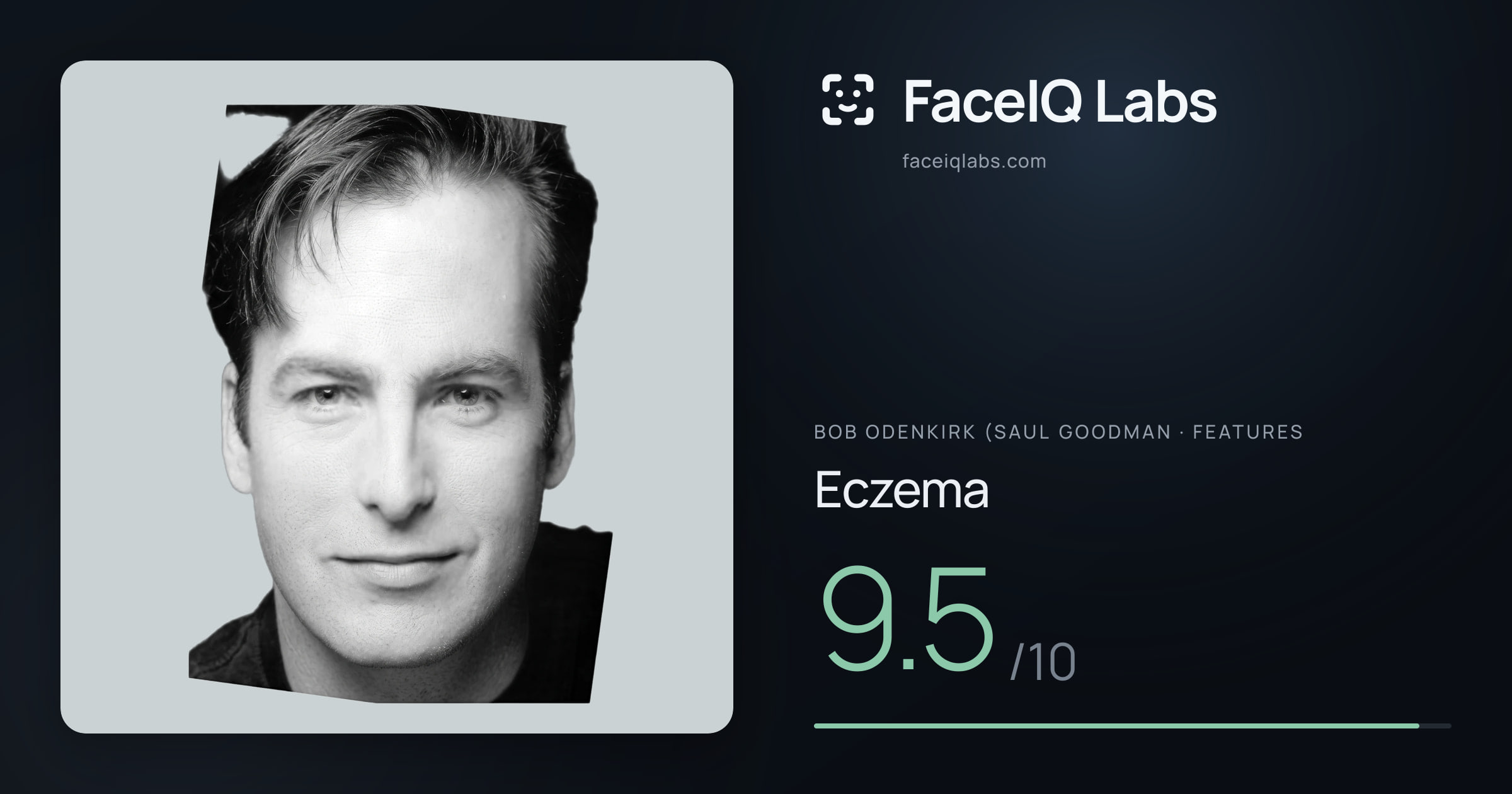 Bob Odenkirk (Saul Goodman Eczema: 9.5/10, drawn on the photo
