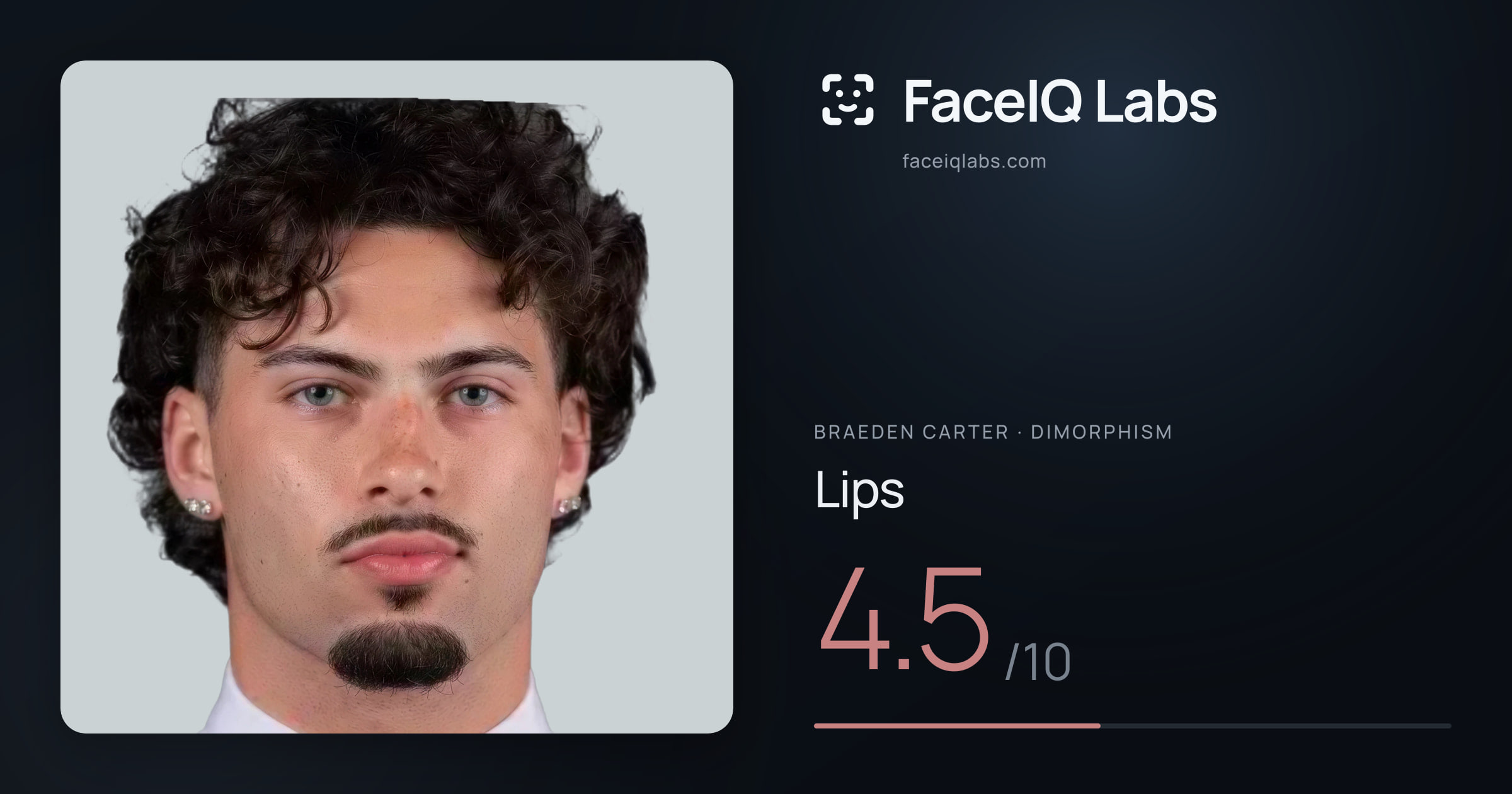 Braeden Carter Lips: 4.5/10, drawn on the photo