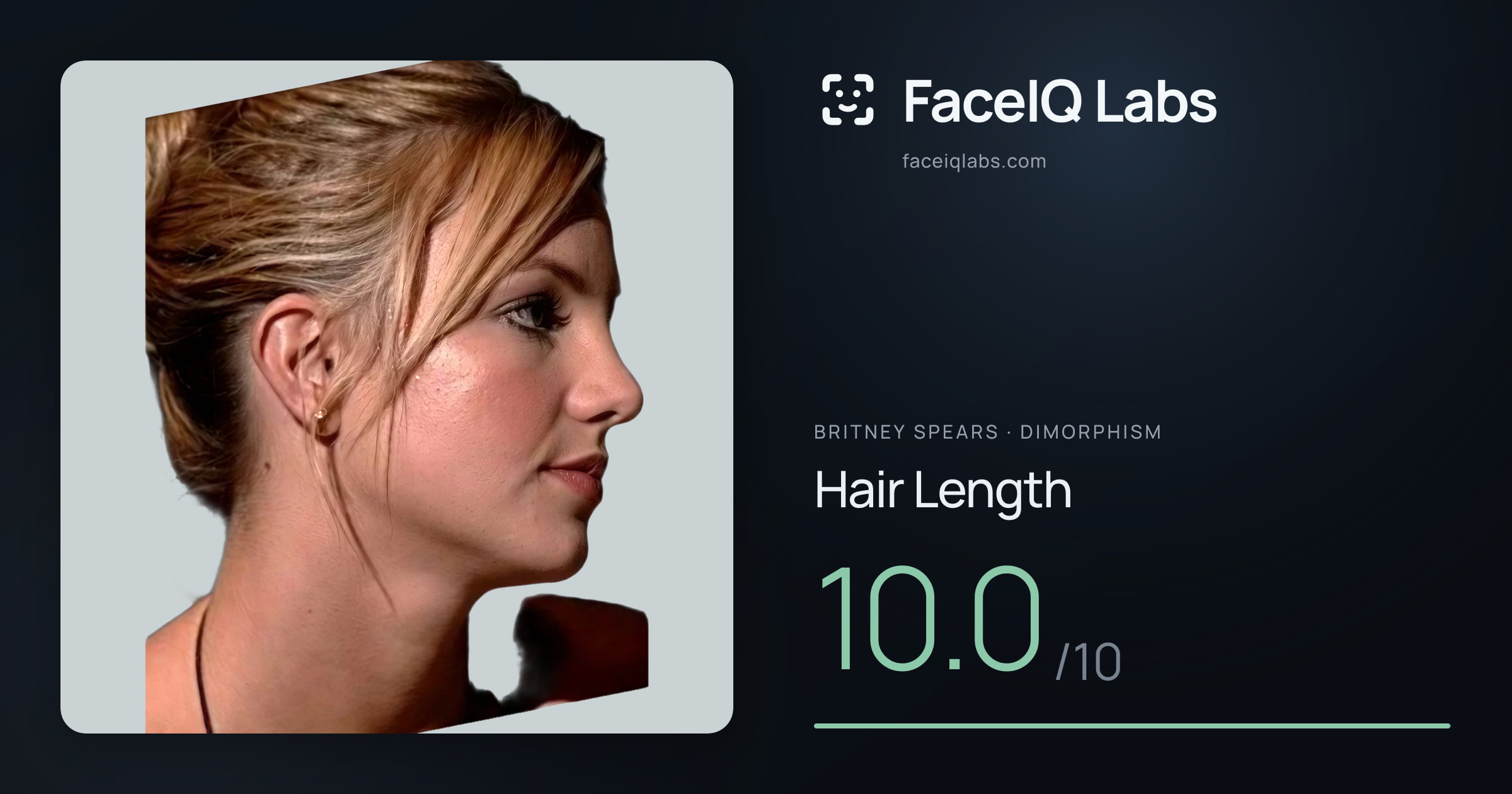 Britney Spears Hair Length: 10.0/10, drawn on the photo