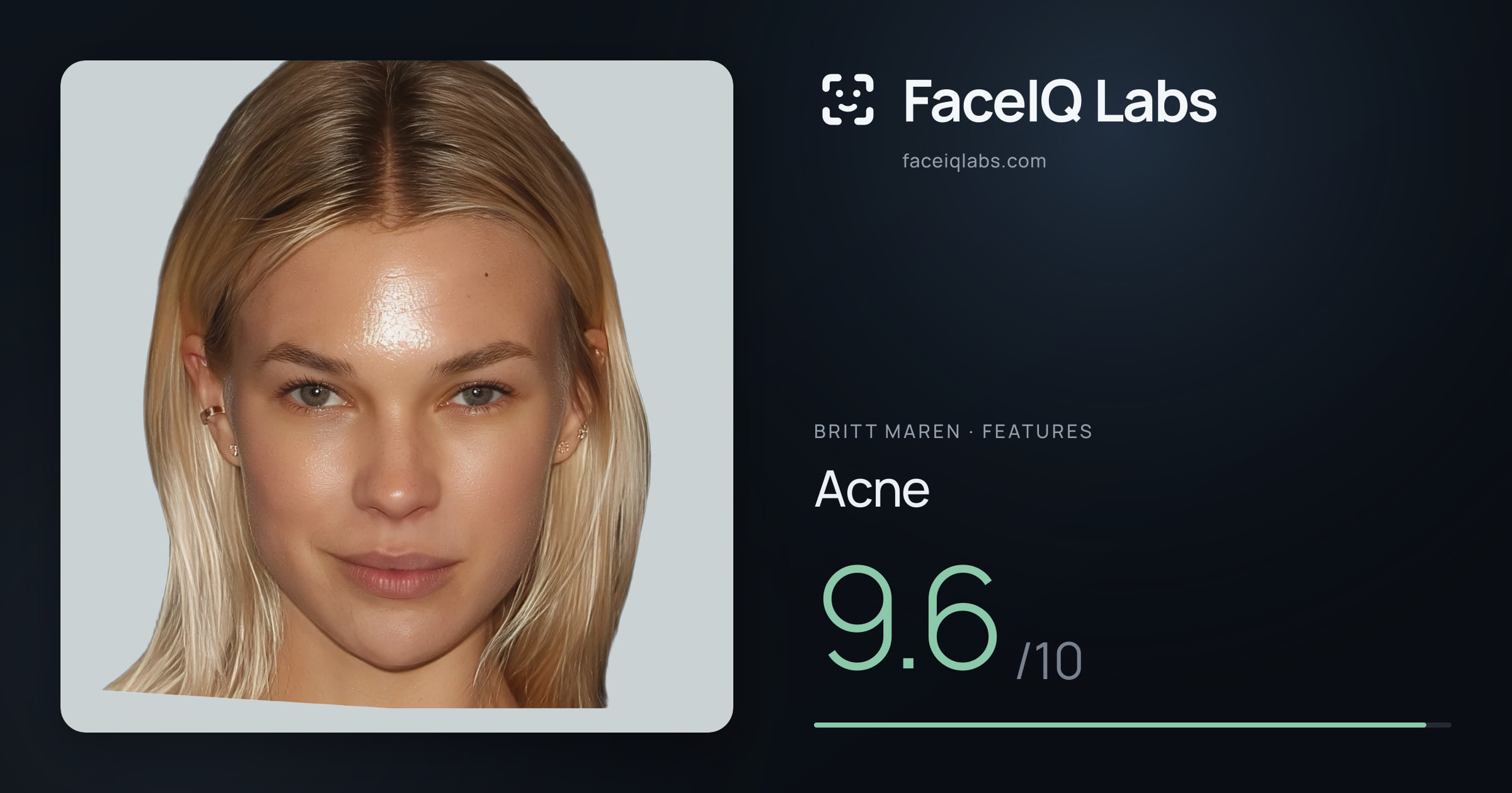 Britt Maren Acne: 9.6/10, drawn on the photo