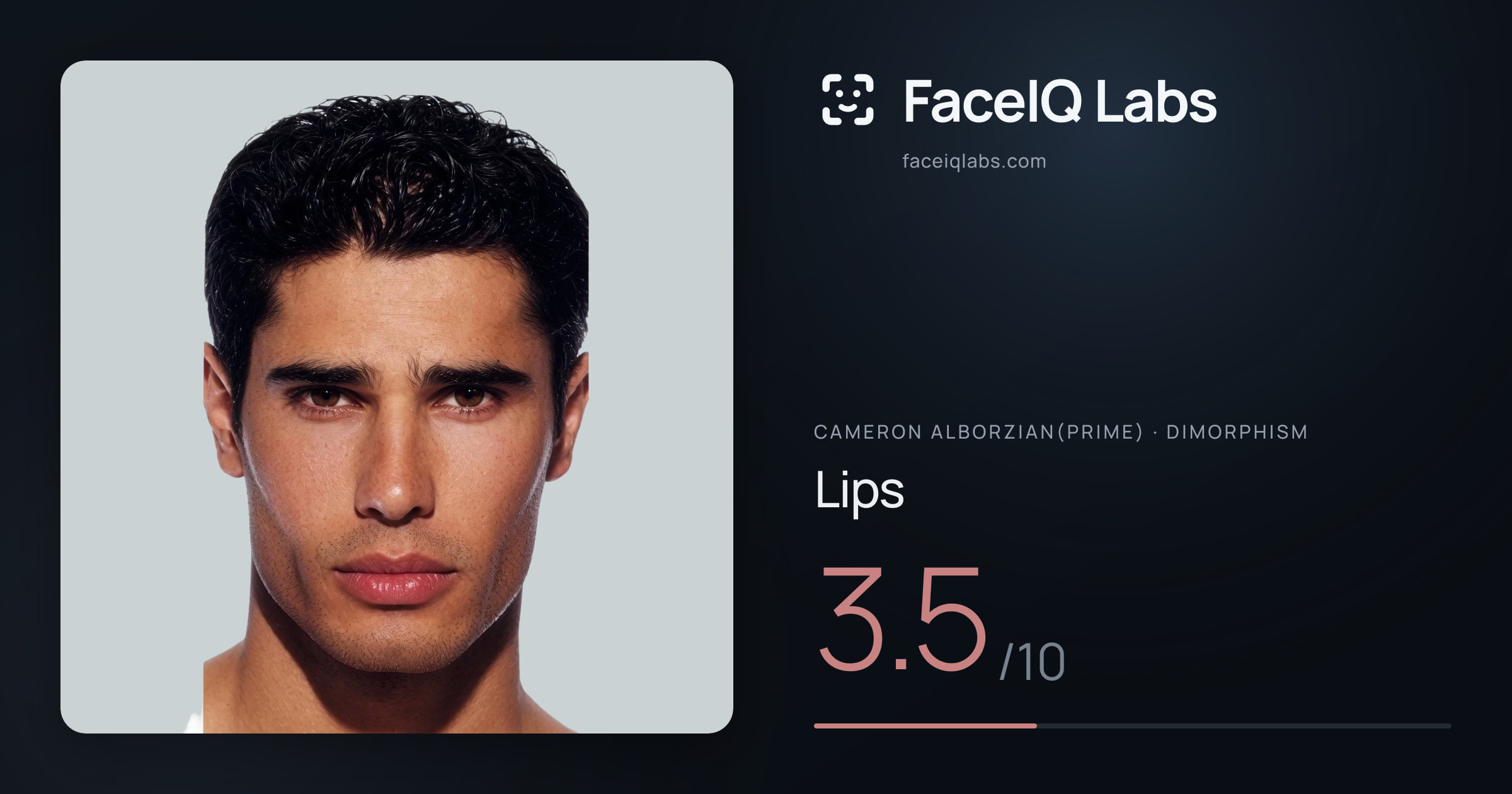 Cameron Alborzian(Prime) Lips: 3.5/10, drawn on the photo