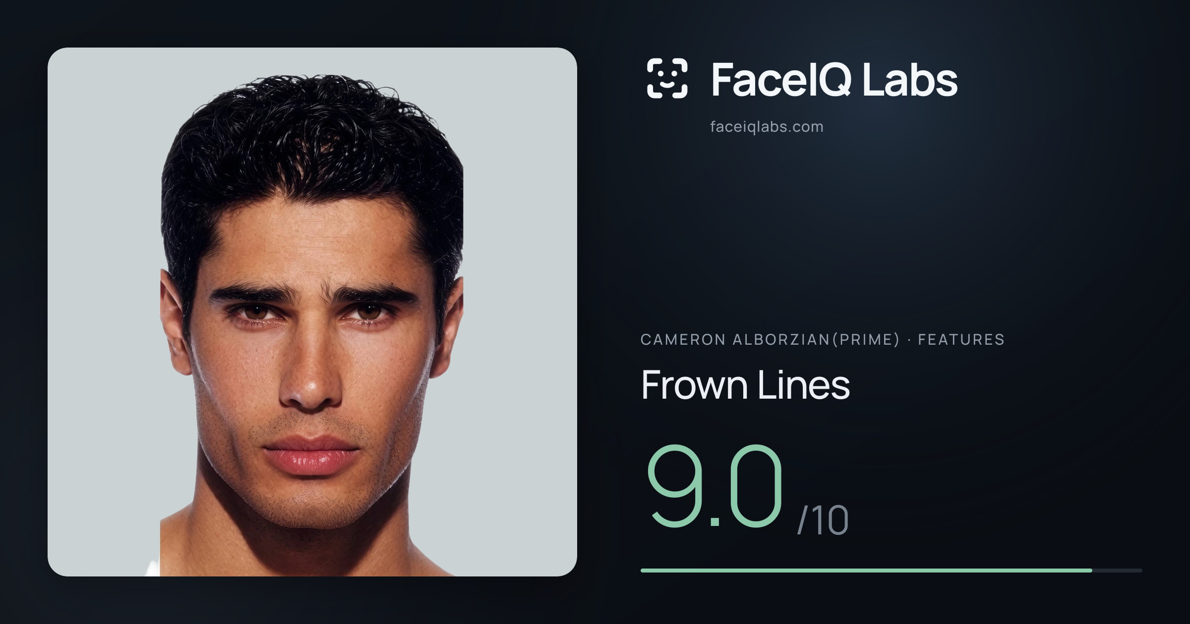 Cameron Alborzian(Prime) Frown Lines: 9.0/10, drawn on the photo