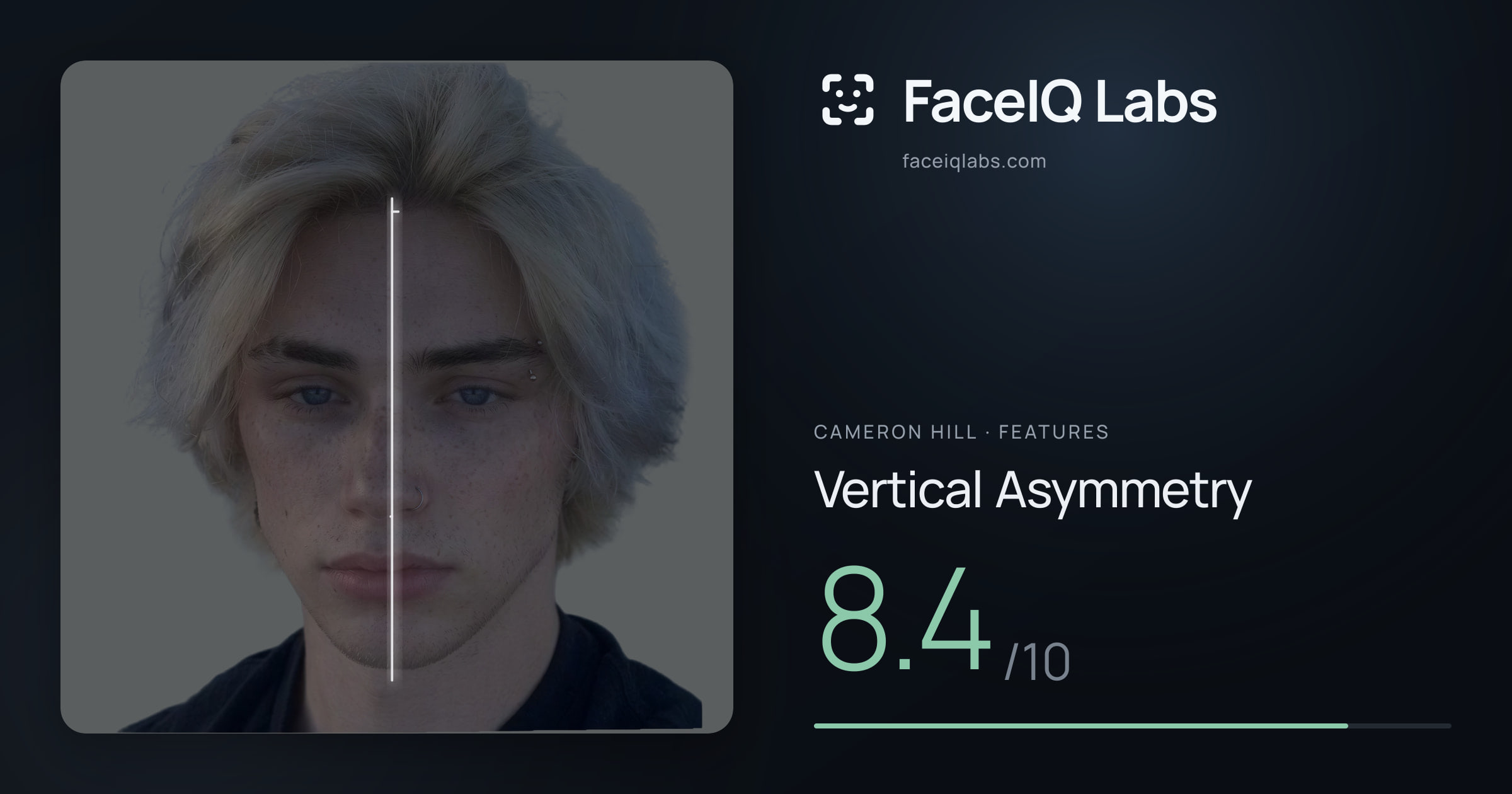 Cameron Hill Vertical Asymmetry: 8.4/10, drawn on the photo