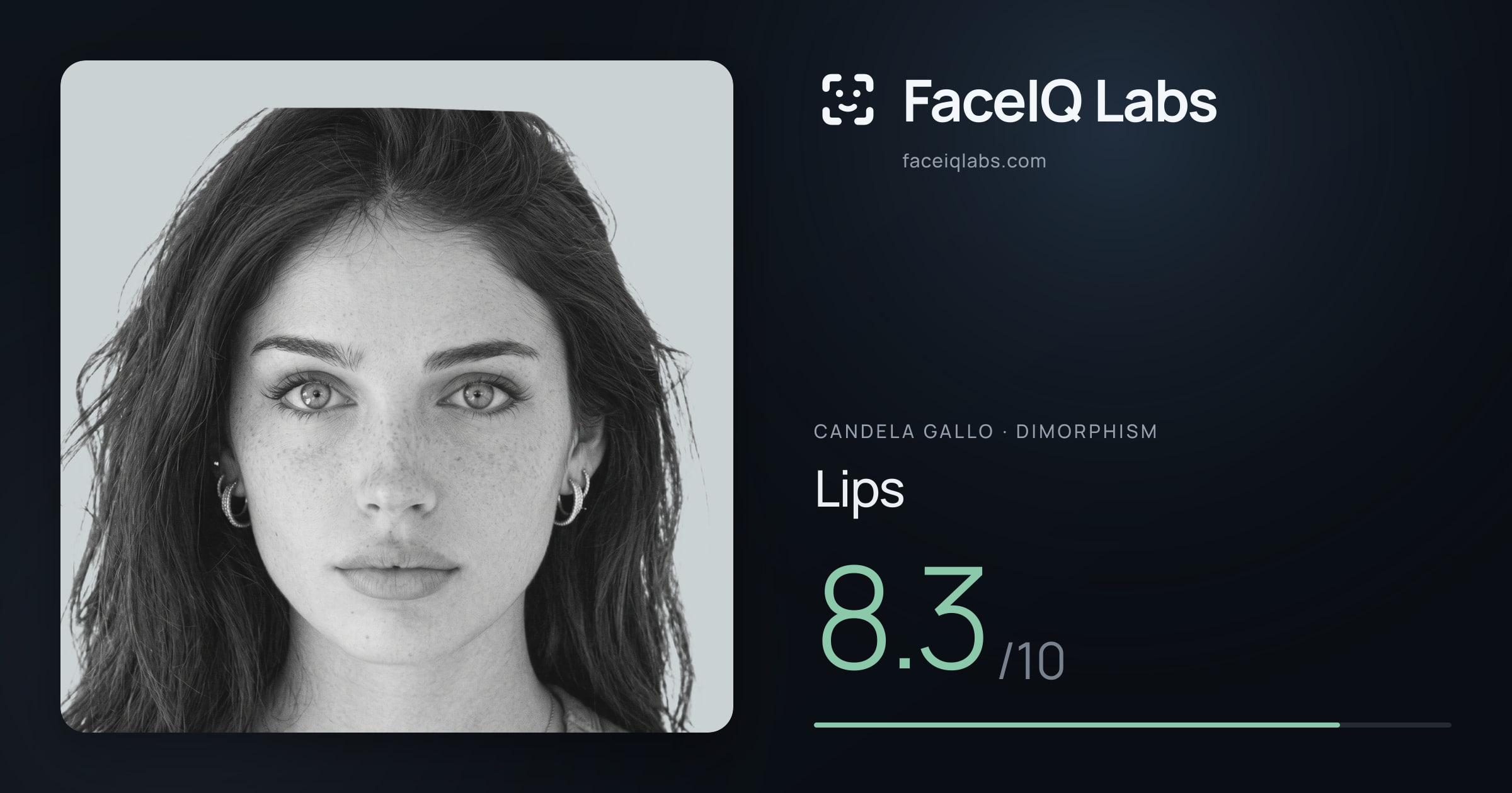 Candela Gallo Lips: 8.3/10, drawn on the photo