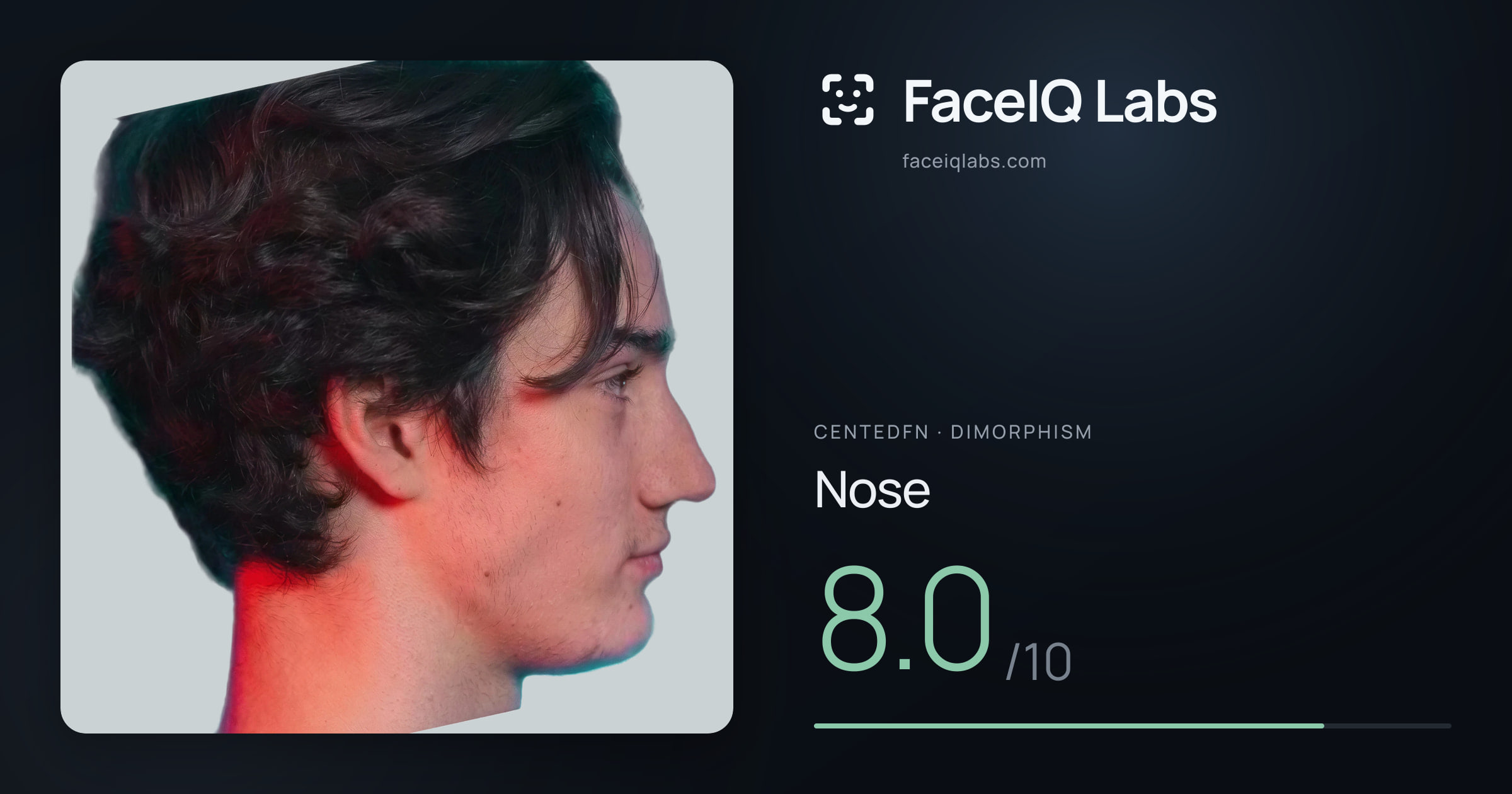 CentedFN Nose: 8.0/10, drawn on the photo