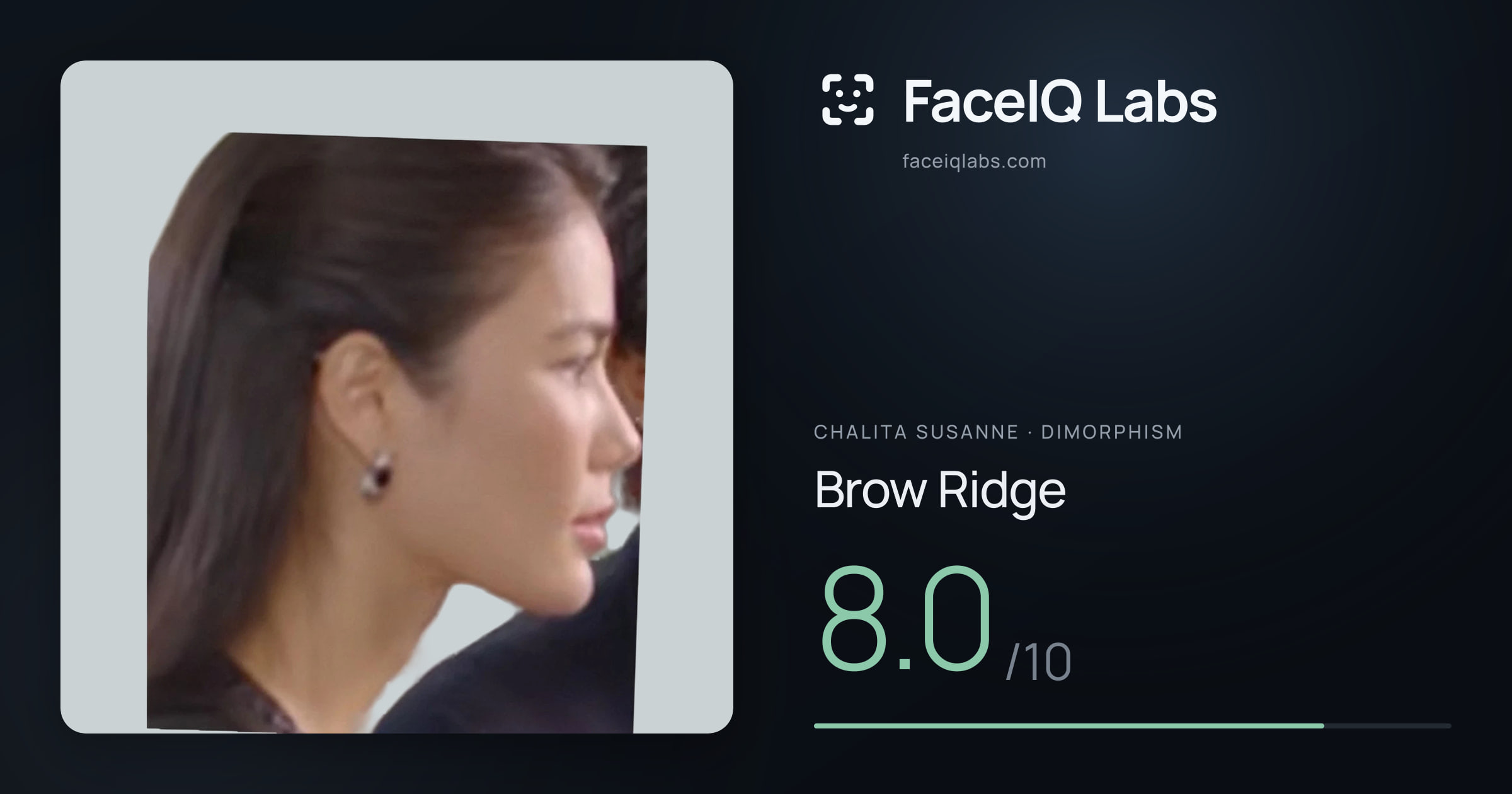 Chalita Susanne Brow Ridge: 8.0/10, drawn on the photo