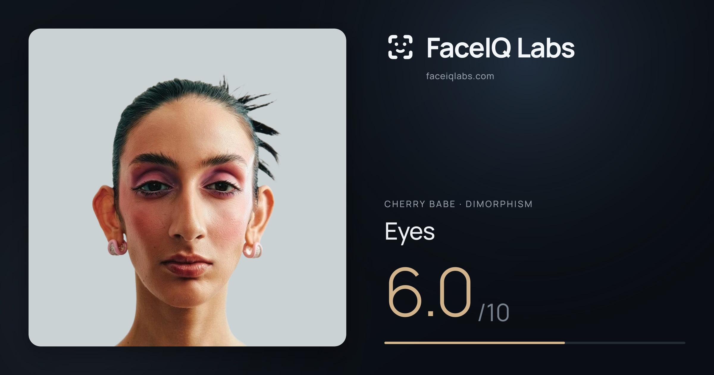 Cherry Babe Eyes: 6.0/10, drawn on the photo