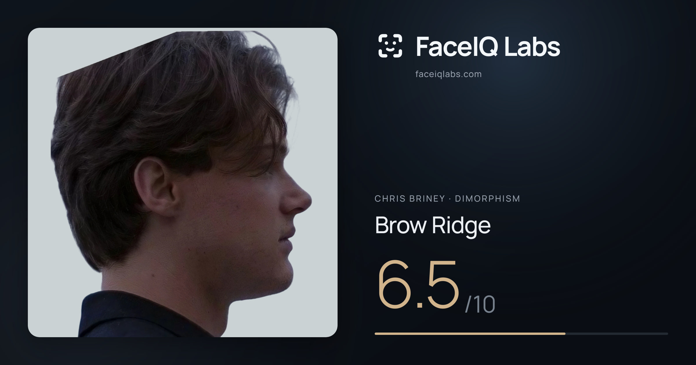 Chris Briney Brow Ridge: 6.5/10, drawn on the photo