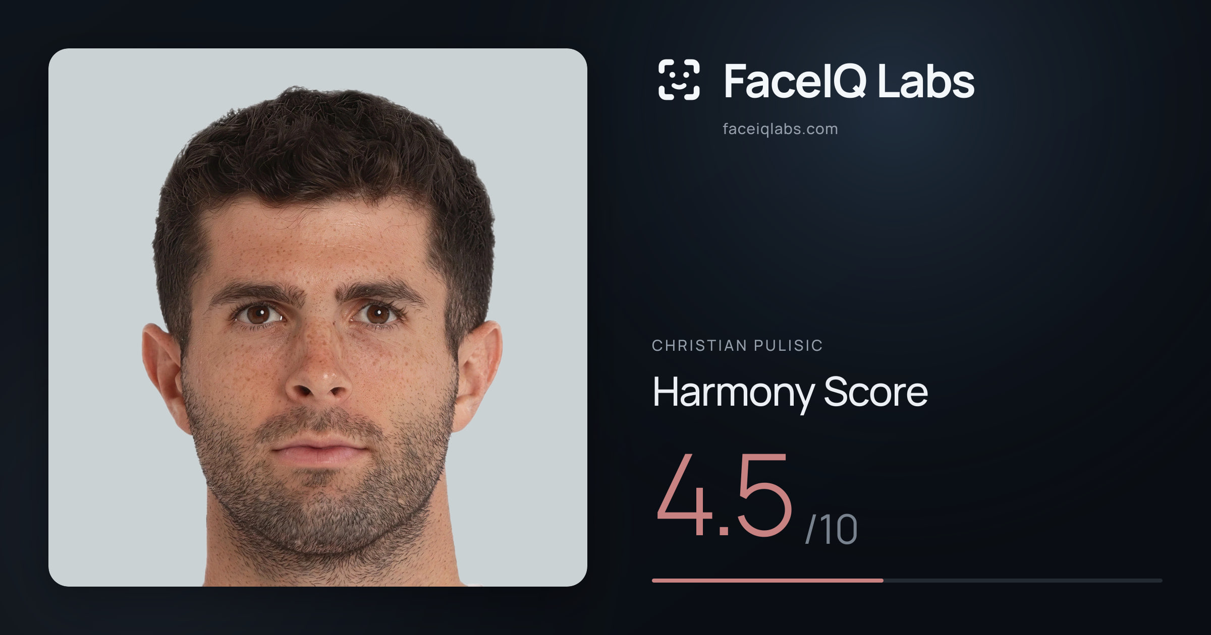 Christian Pulisic Harmony: 4.5/10, with each ratio's score