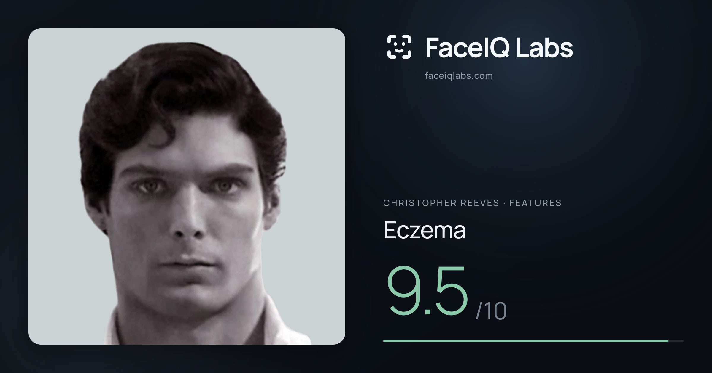 Christopher Reeves Eczema: 9.5/10, drawn on the photo