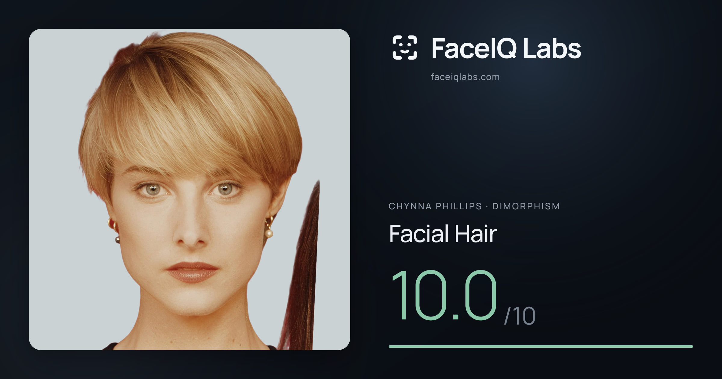 Chynna Phillips Facial Hair: 10.0/10, drawn on the photo