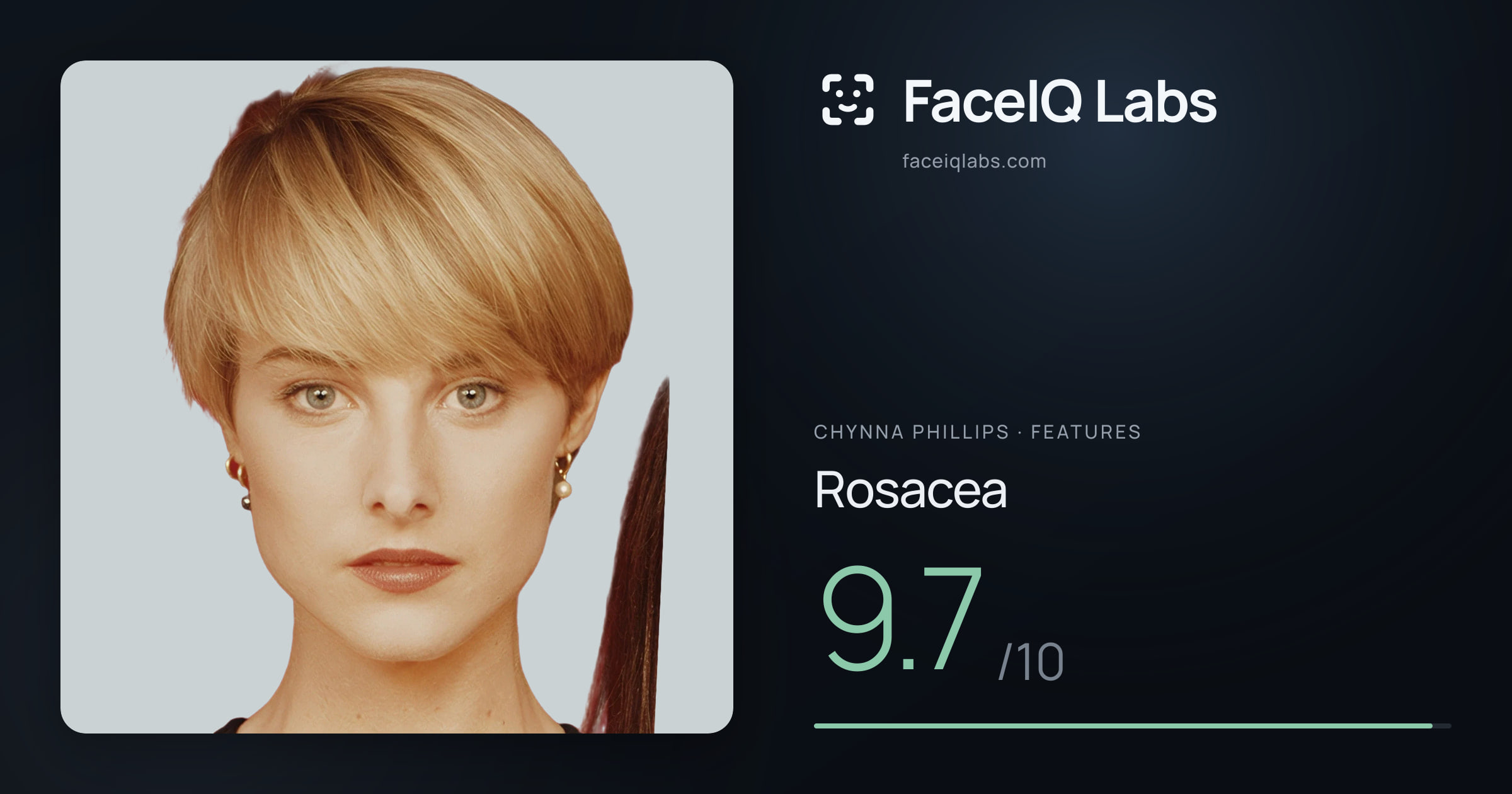 Chynna Phillips Rosacea: 9.7/10, drawn on the photo