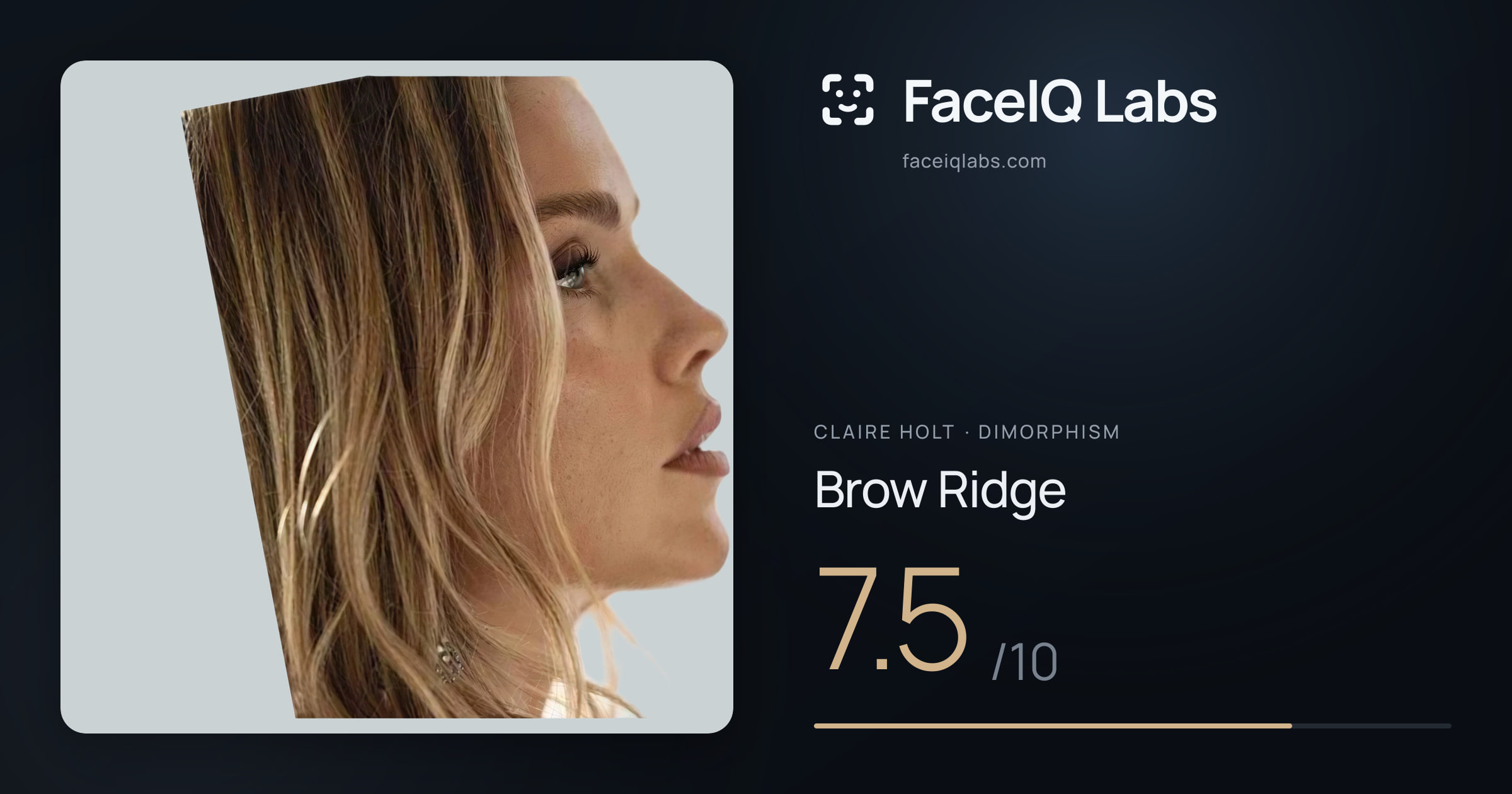 Claire Holt Brow Ridge: 7.5/10, drawn on the photo