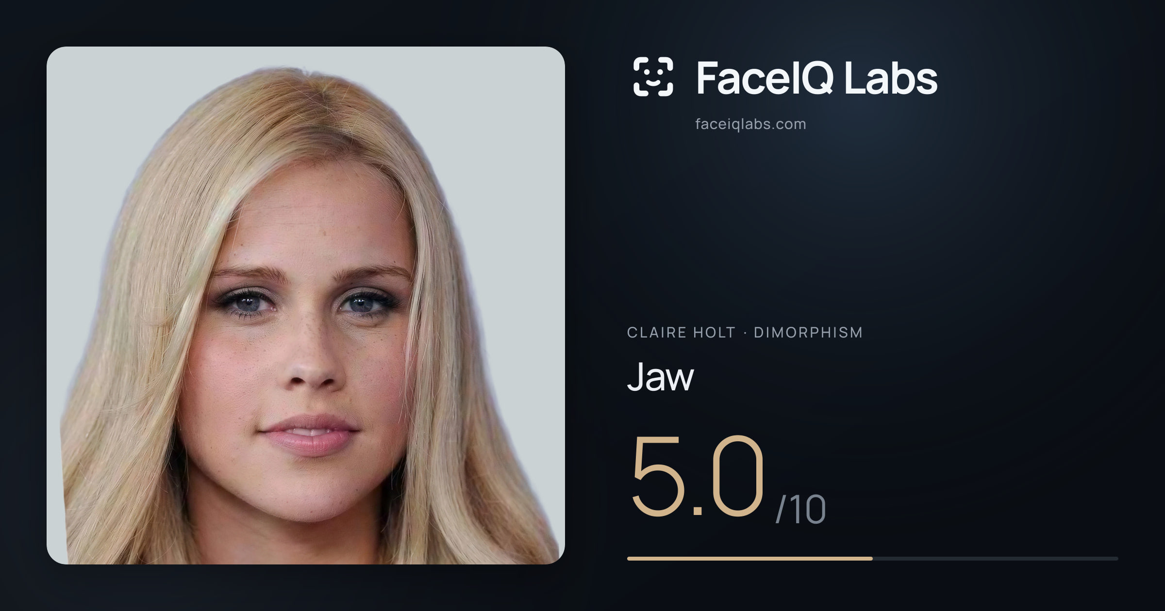 Claire Holt Jaw: 5.0/10, drawn on the photo