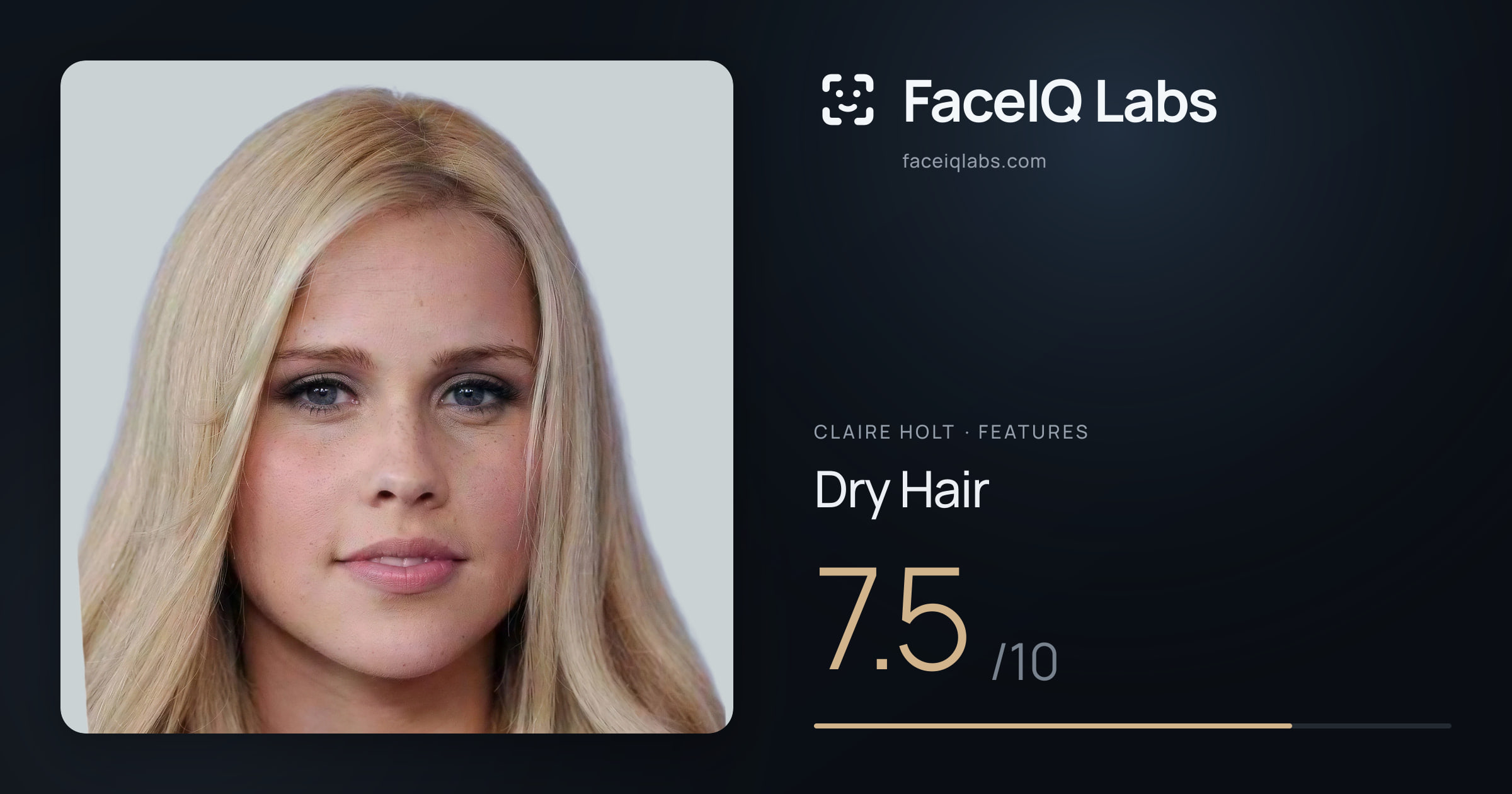 Claire Holt Dry Hair: 7.5/10, drawn on the photo