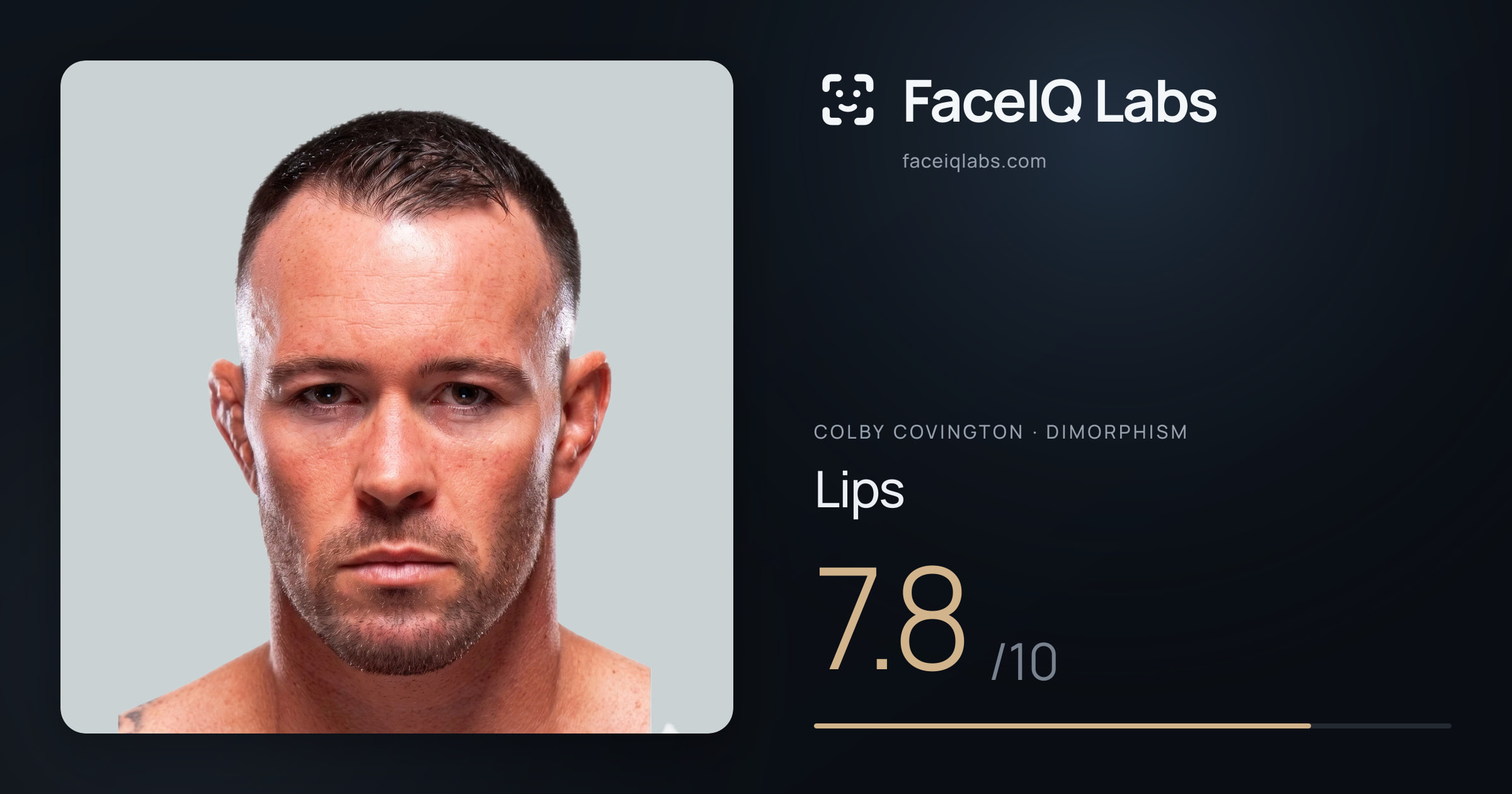 Colby Covington Lips: 7.8/10, drawn on the photo