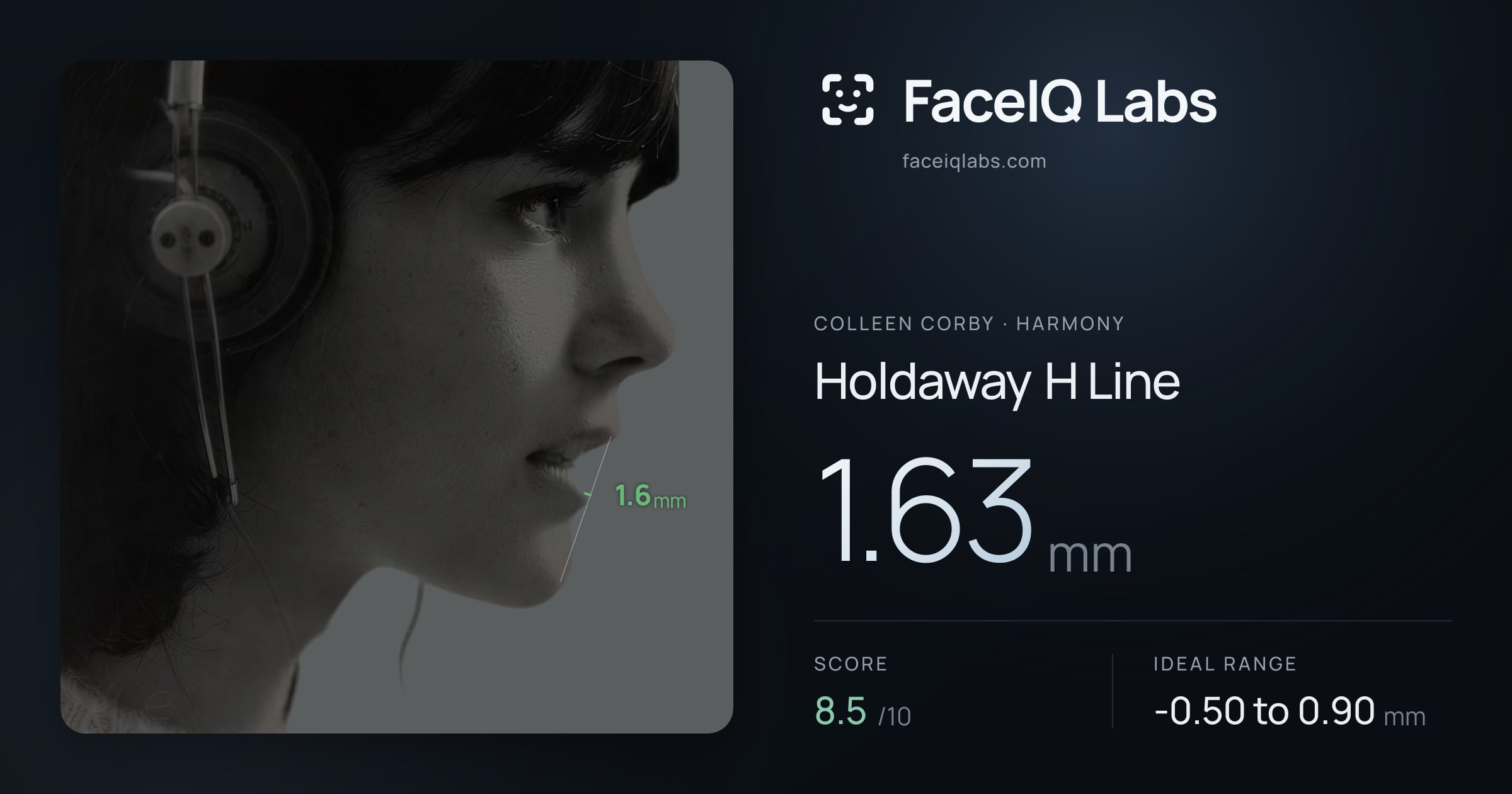 Colleen Corby Holdaway H Line: 1.63mm, drawn on the photo