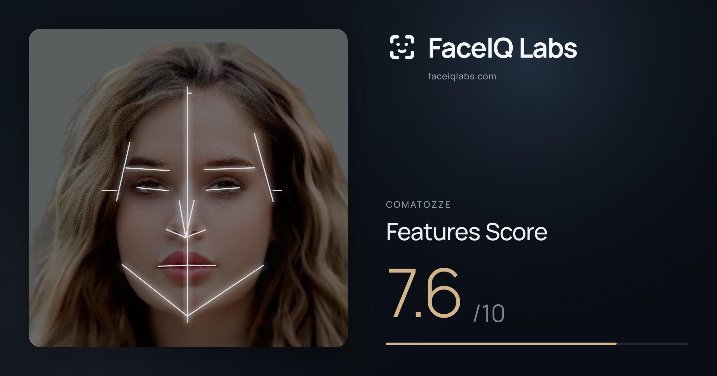 comatozze Features: 7.6/10, with each assessment drawn on the photo