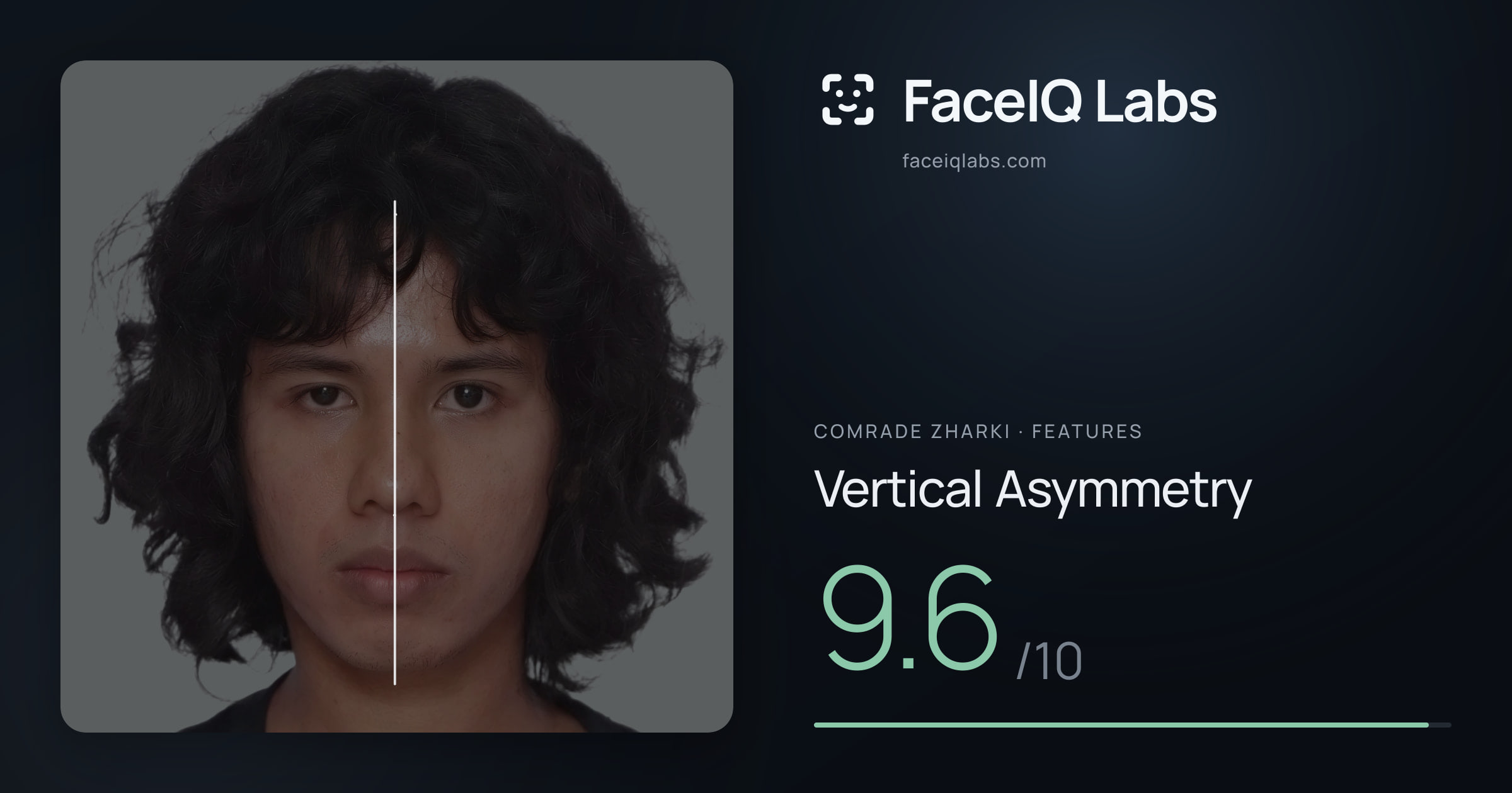 Comrade Zharki Vertical Asymmetry: 9.6/10, drawn on the photo