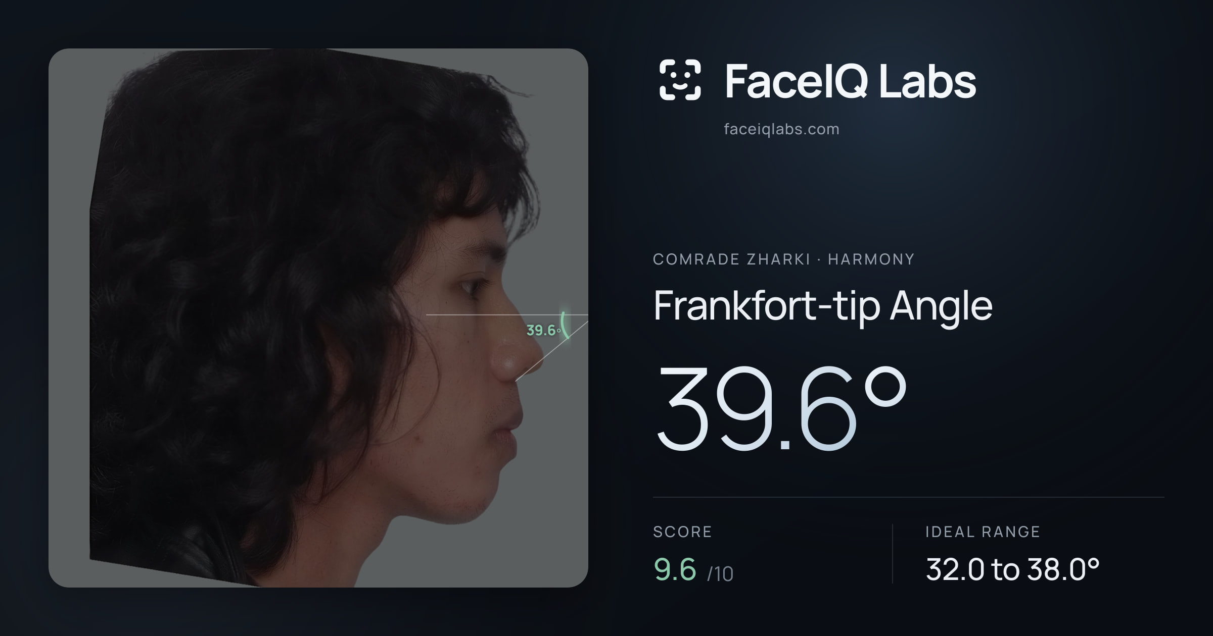 Comrade Zharki Frankfort-tip Angle: 39.6°, drawn on the photo