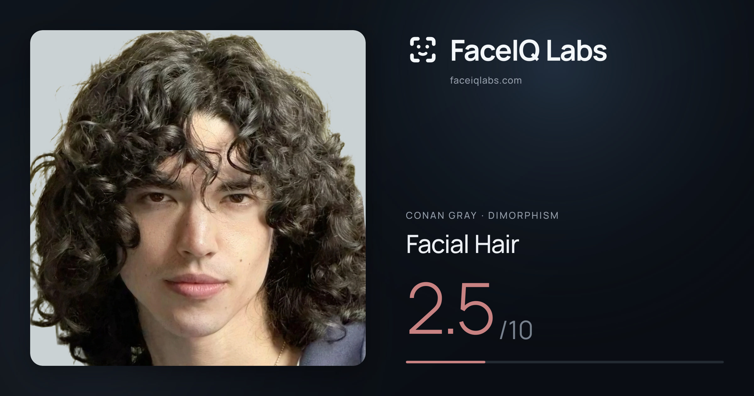 Conan Gray Facial Hair: 2.5/10, drawn on the photo