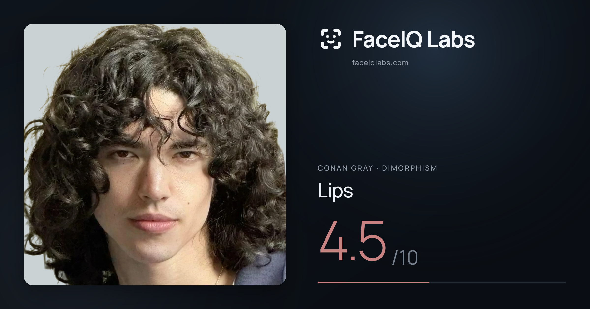 Conan Gray Lips: 4.5/10, drawn on the photo