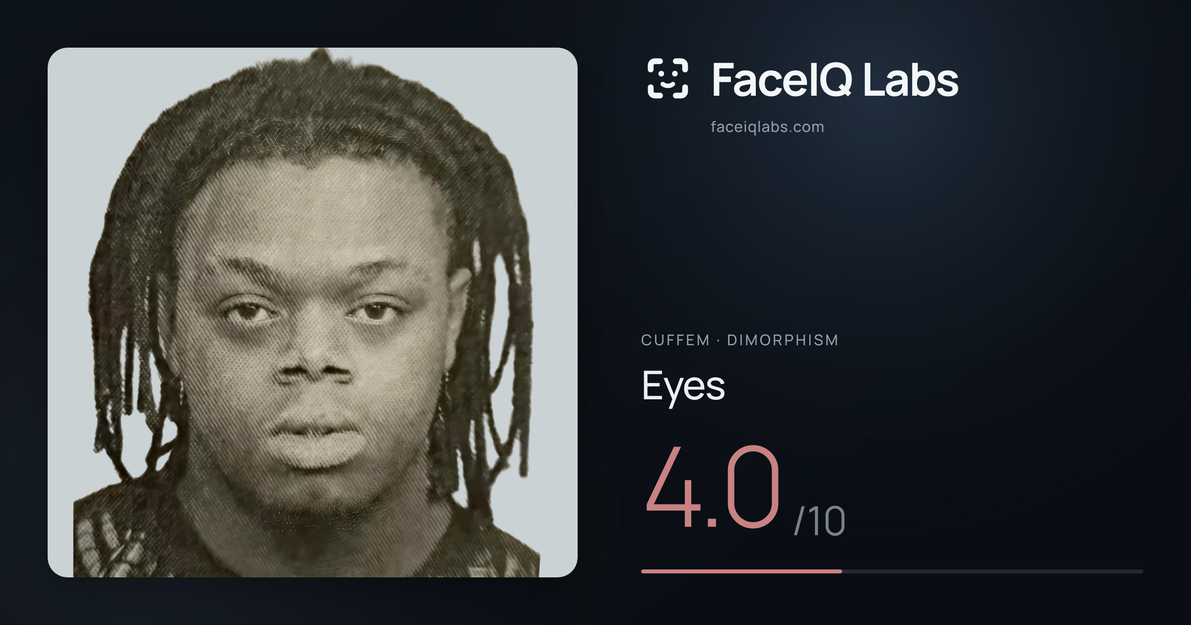 Cuffem Eyes: 4.0/10, drawn on the photo