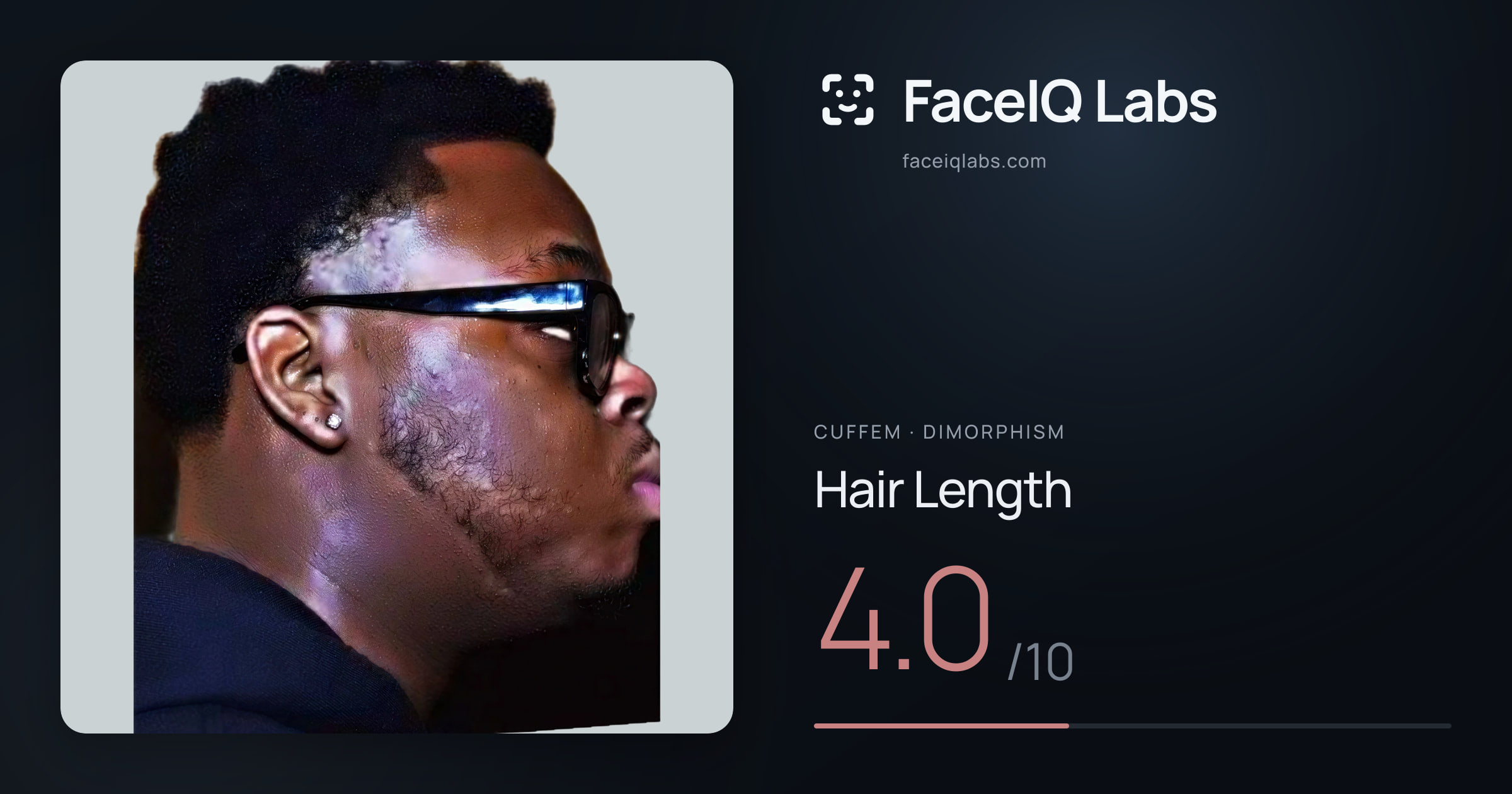 Cuffem Hair Length: 4.0/10, drawn on the photo