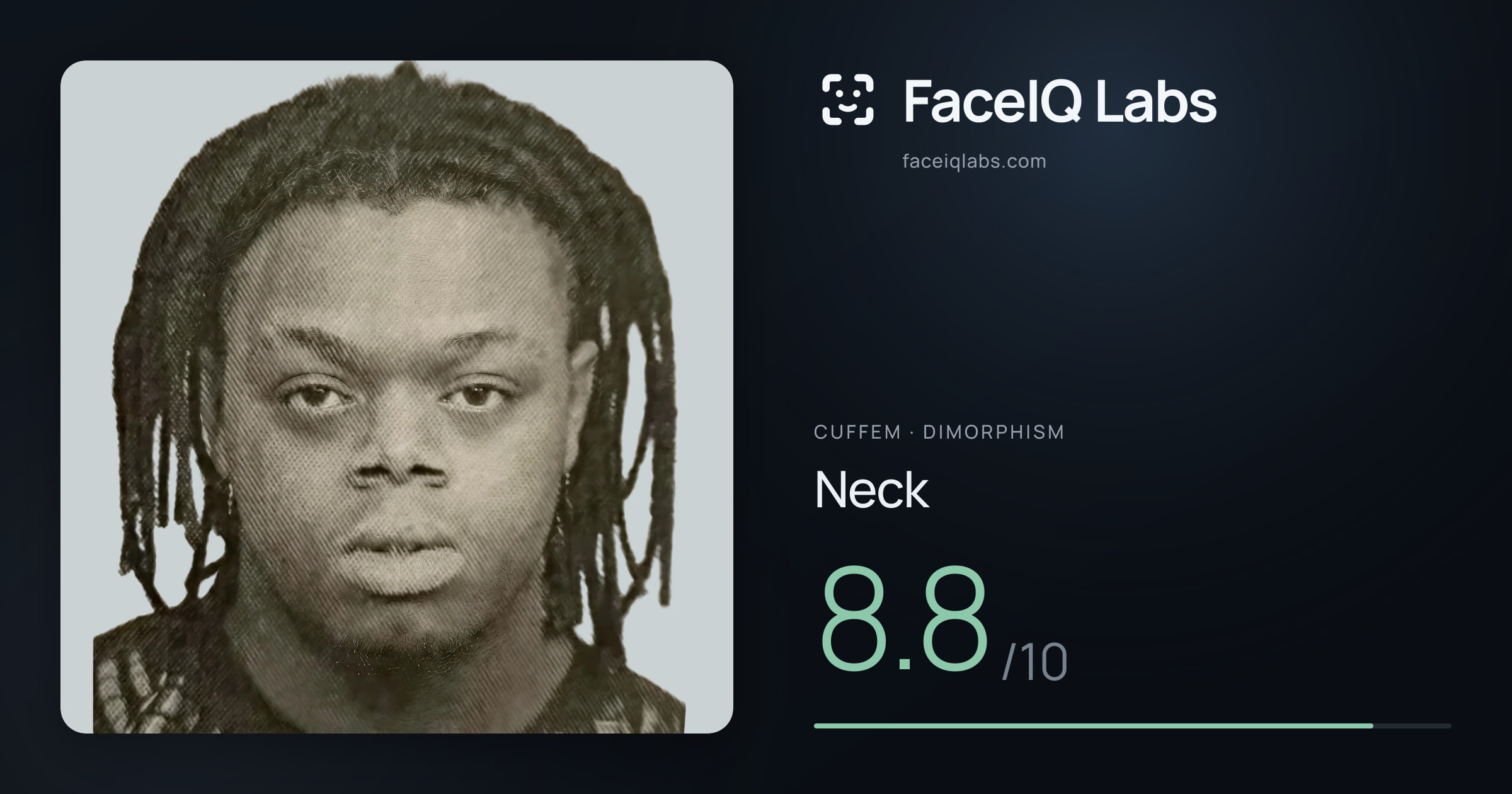 Cuffem Neck: 8.8/10, drawn on the photo
