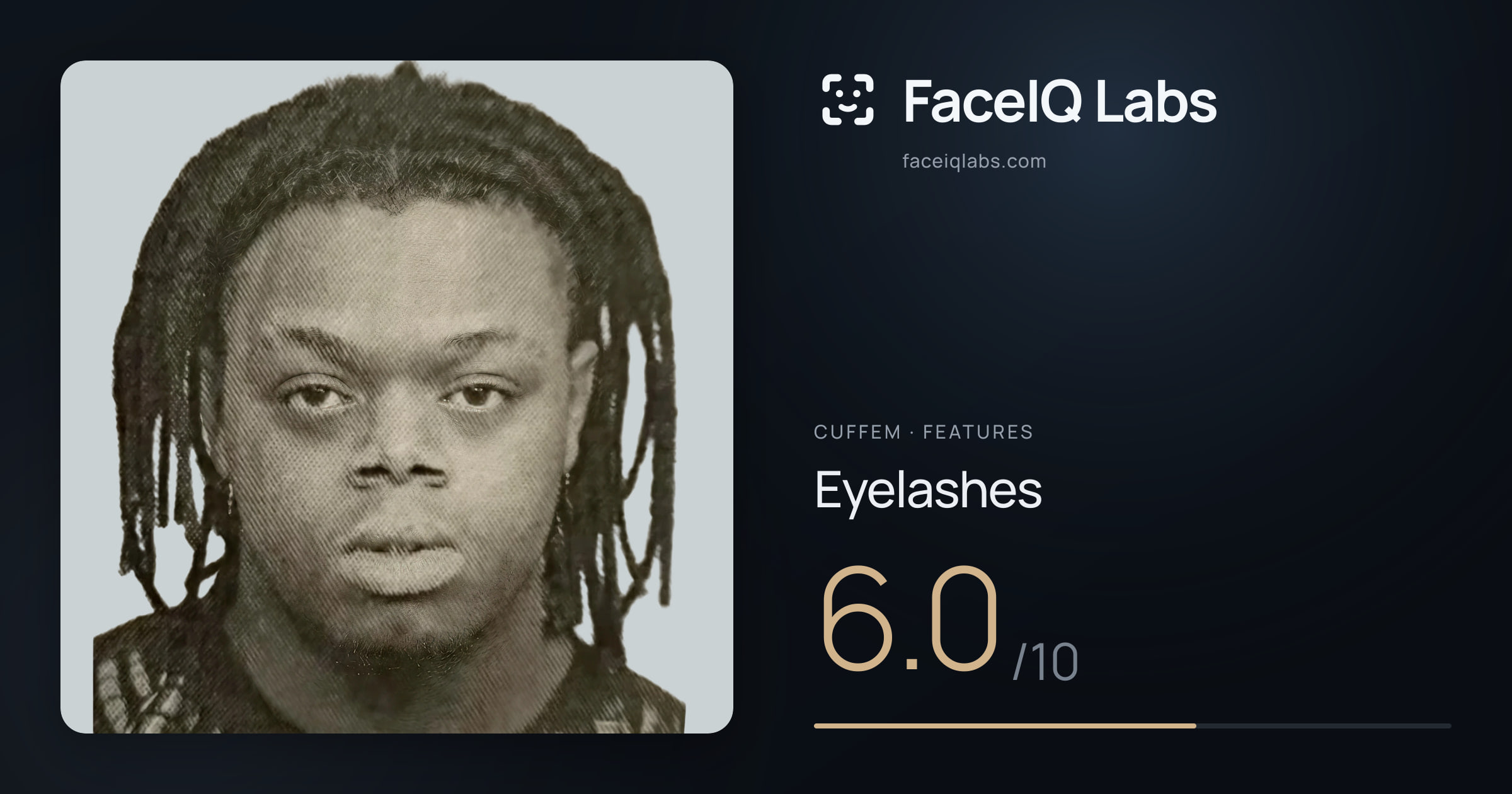 Cuffem Eyelashes: 6.0/10, drawn on the photo