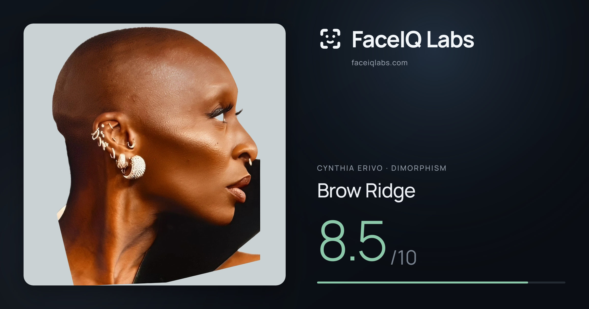 Cynthia Erivo Brow Ridge: 8.5/10, drawn on the photo
