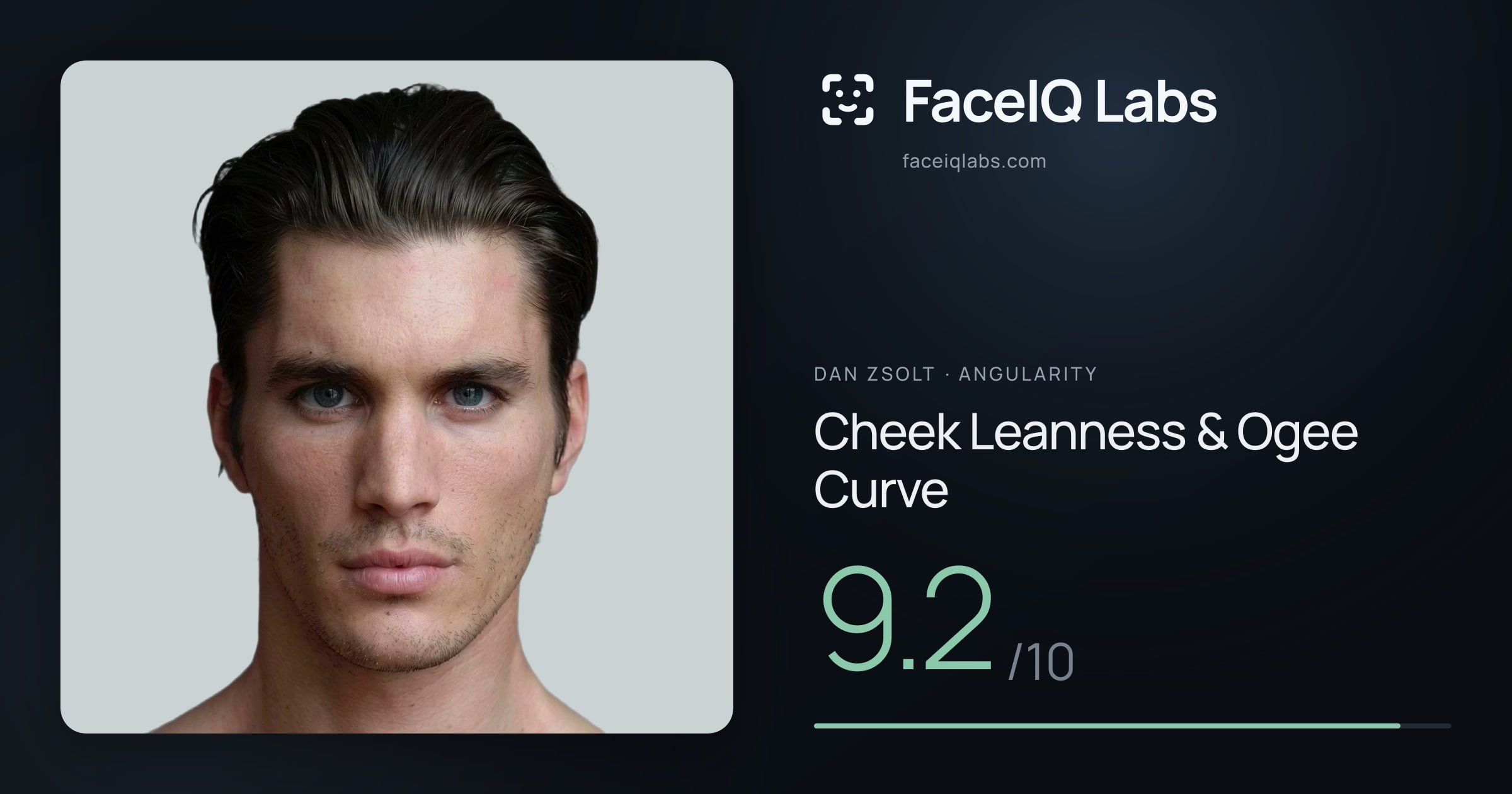 Dan Zsolt Cheek Leanness & Ogee Curve: 9.2/10, drawn on the photo