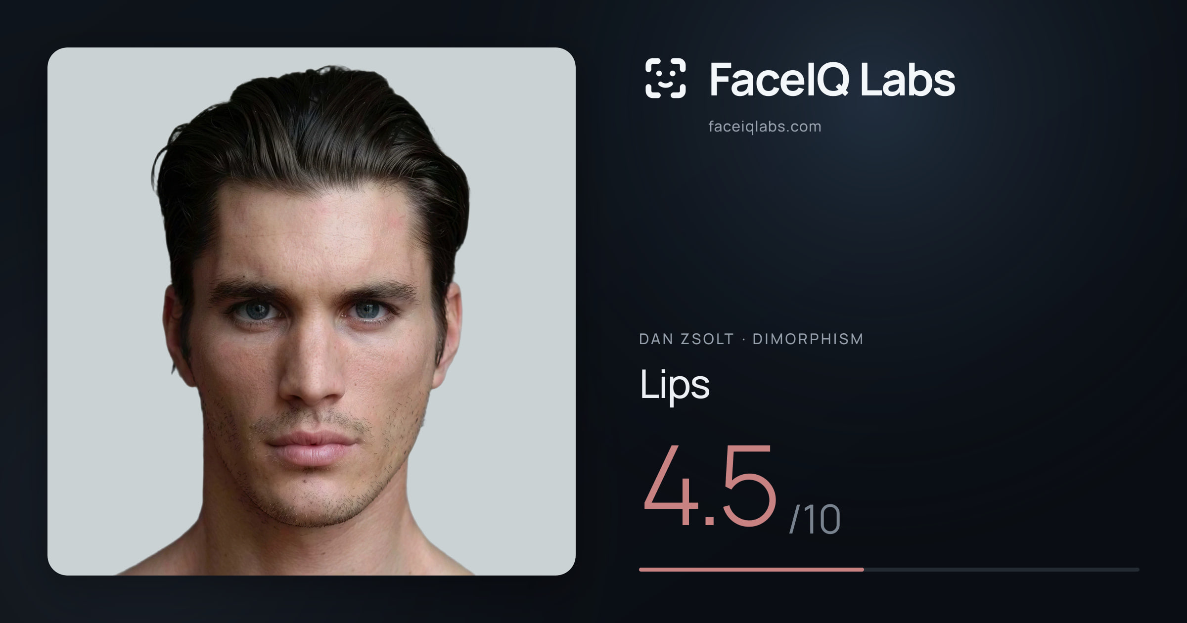 Dan Zsolt Lips: 4.5/10, drawn on the photo