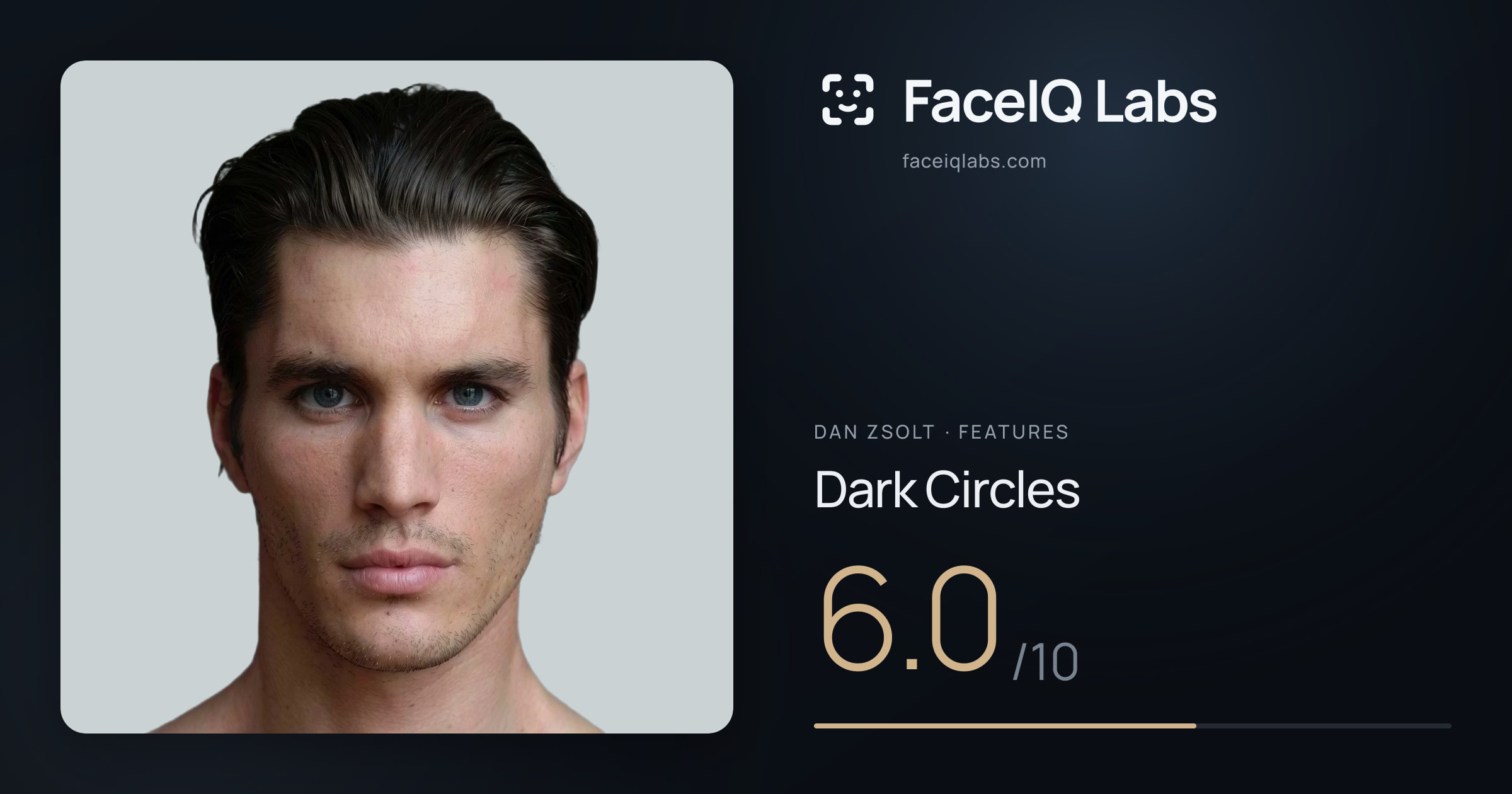 Dan Zsolt Dark Circles: 6.0/10, drawn on the photo